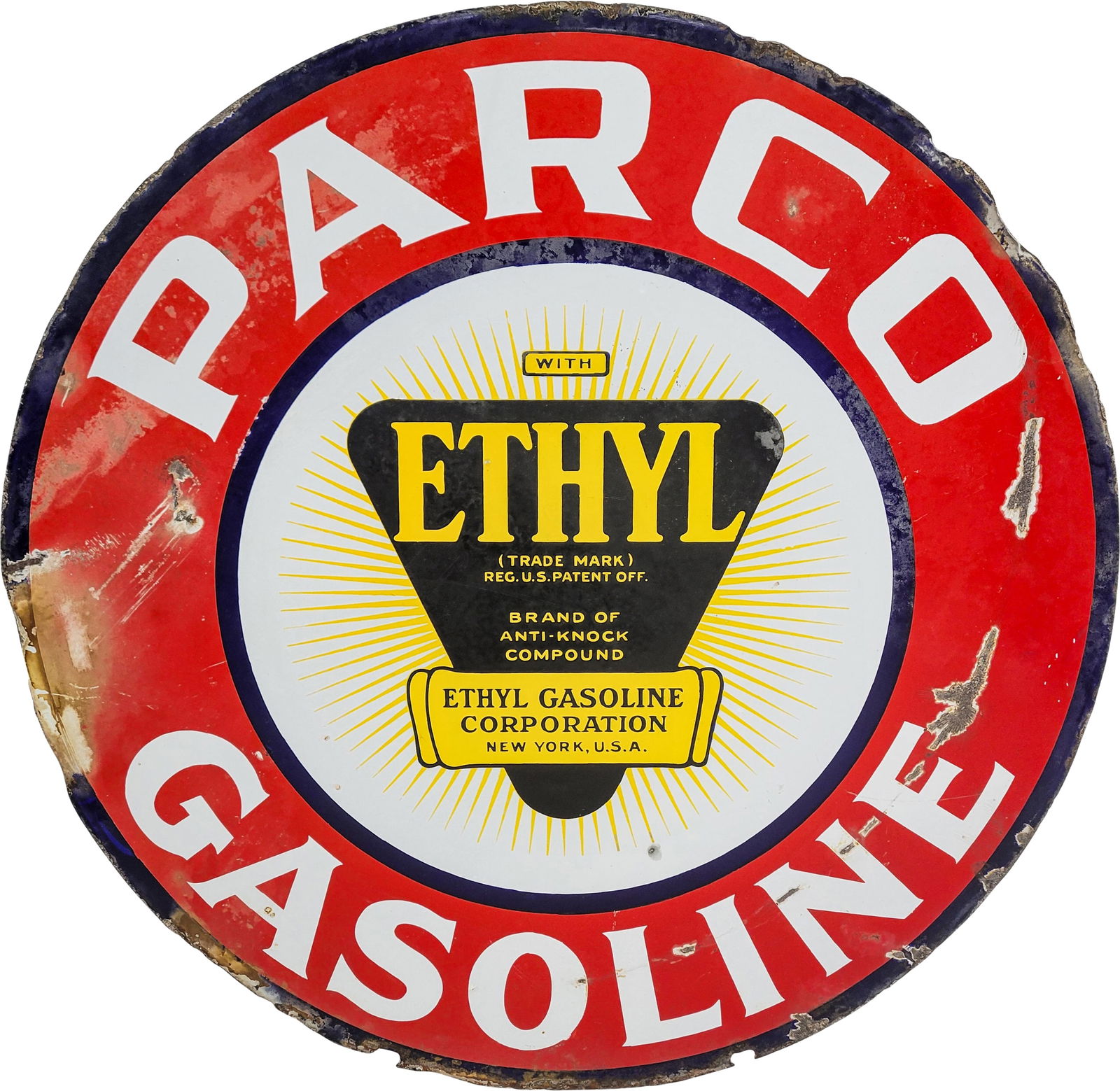 Parco Gasoline With Ethyl 30" DSP Sign (1 of 2)