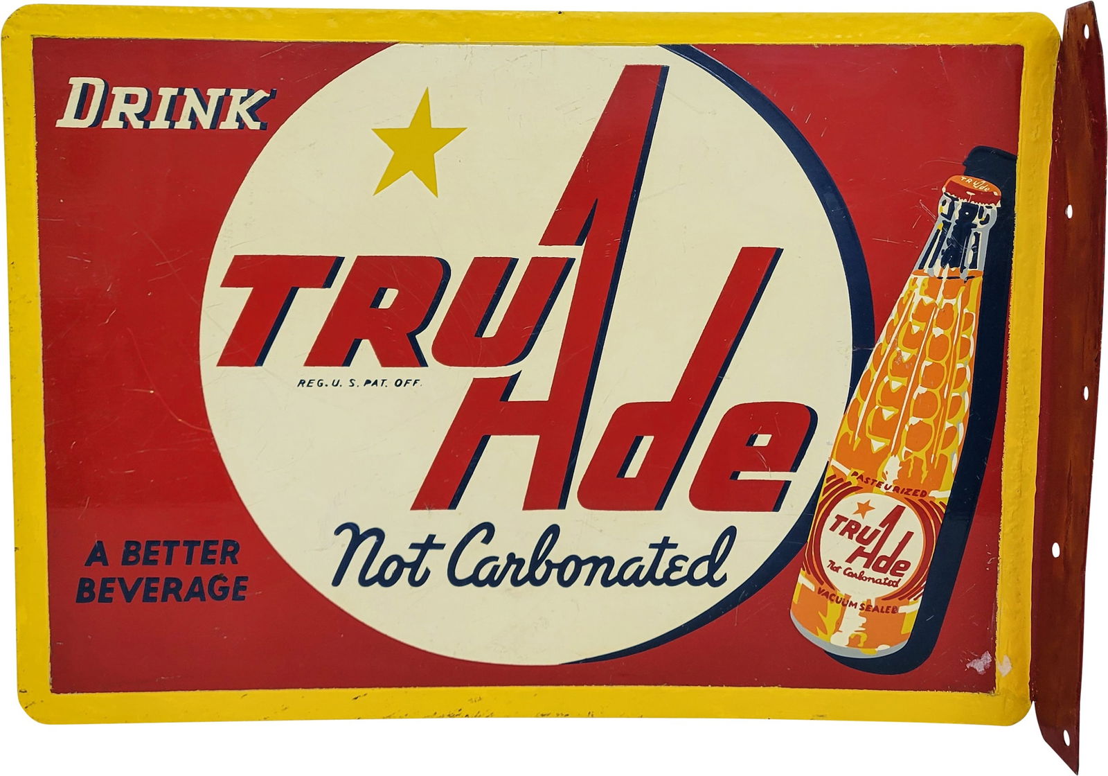 Drink Tru Ade Double Sided Tin Flange Sign (1 of 3)