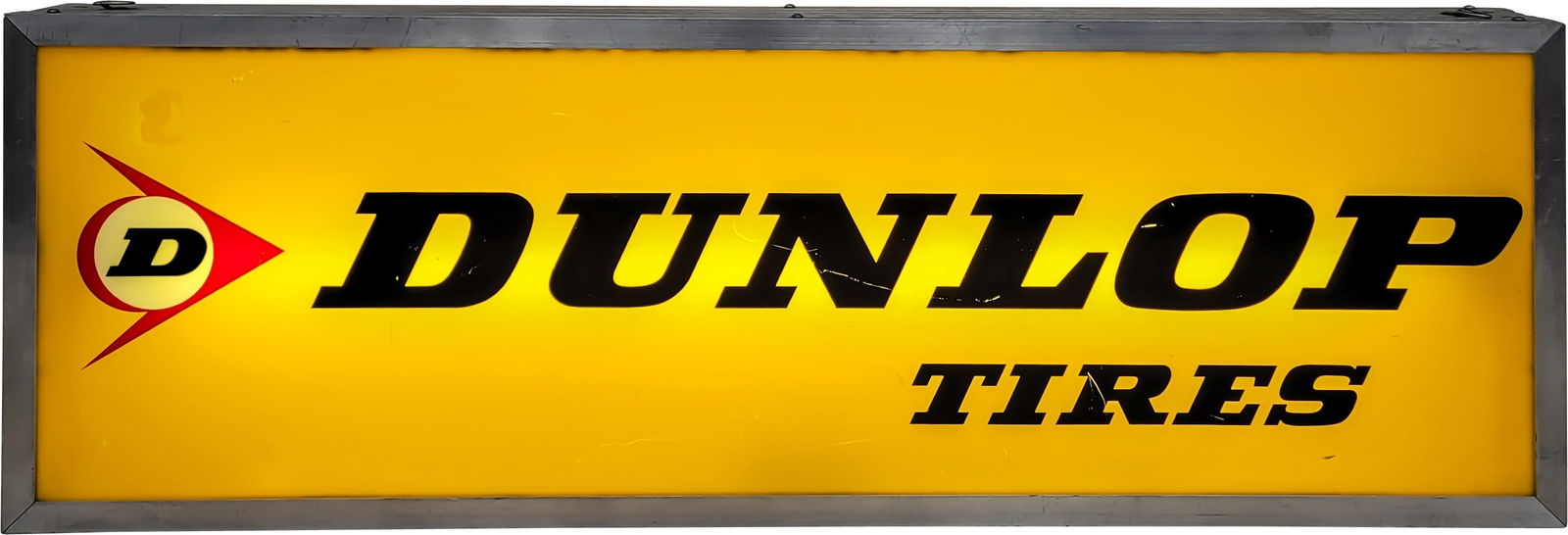 Dunlop Tires Double Sided Lighted Advertising Sign w/ Logo (1 of 2)