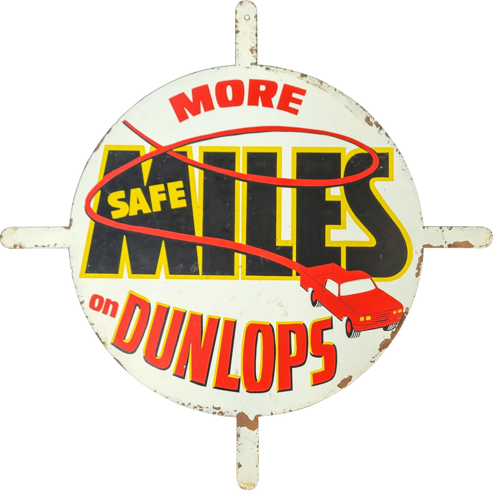 More Safe Miles on Dunlop Tire Insert Sign w/ Truck (1 of 2)