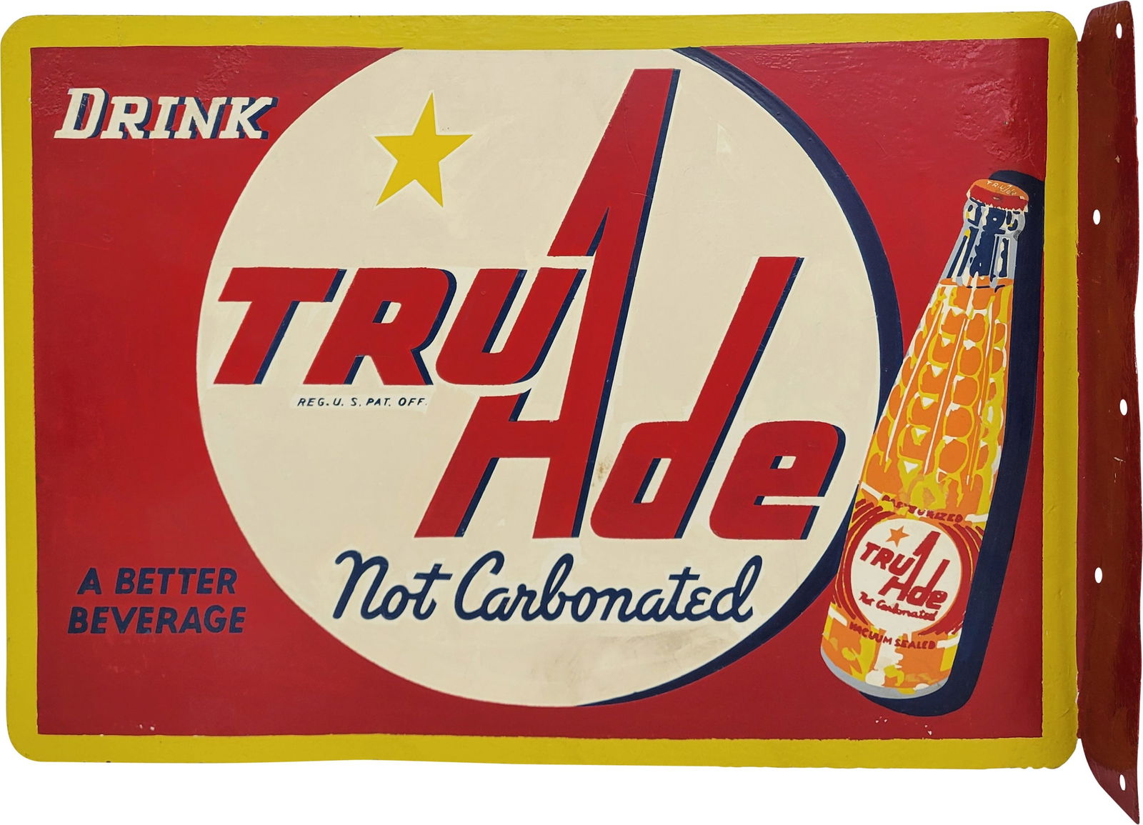 Drink Tru Ade Double Sided Tin Flange Sign (1 of 3)