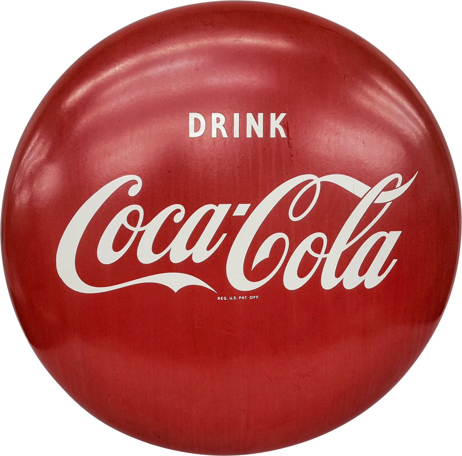 Drink Coca Cola Single Sided Porcelain Button Sign (1 of 4)