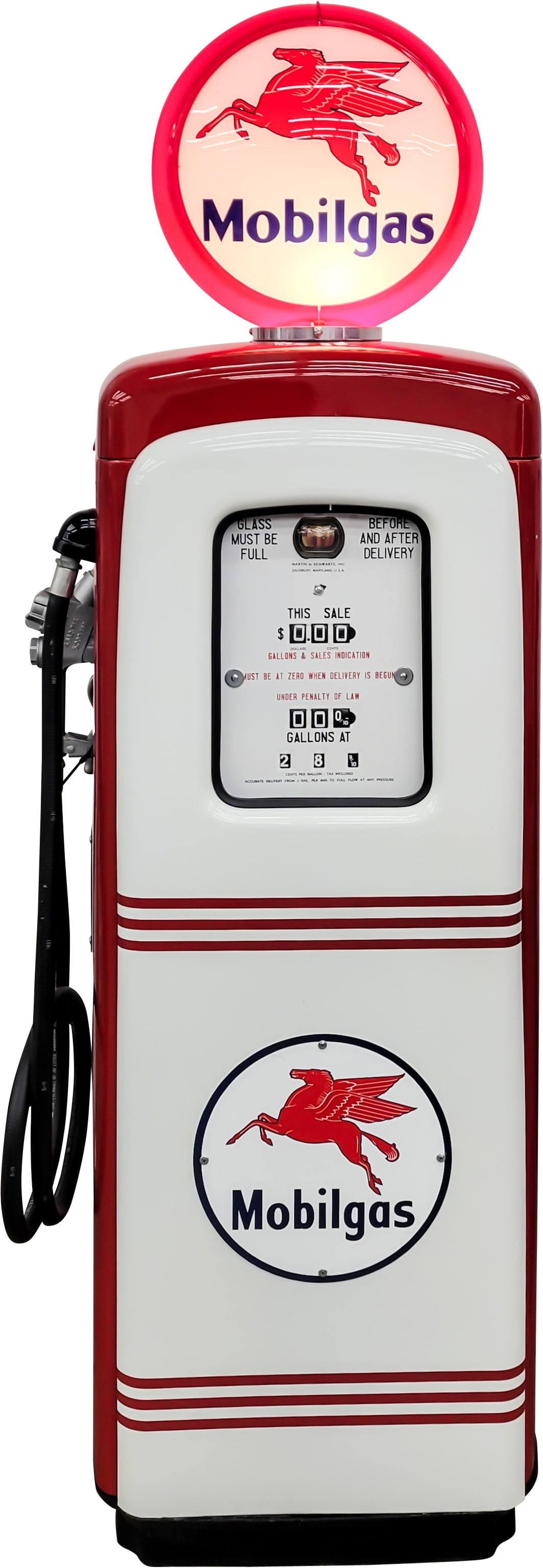 Martin & Schwartz Model #80 Computing Gas Pump Restored Mobilgas (1 of 5)