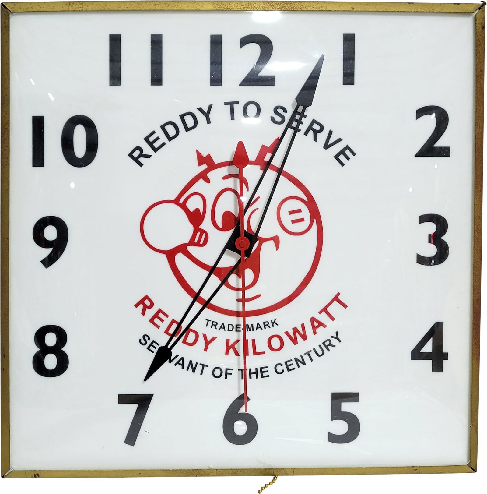Reddy Kilowatt Illuminated Pam Advertising Clock (1 of 2)