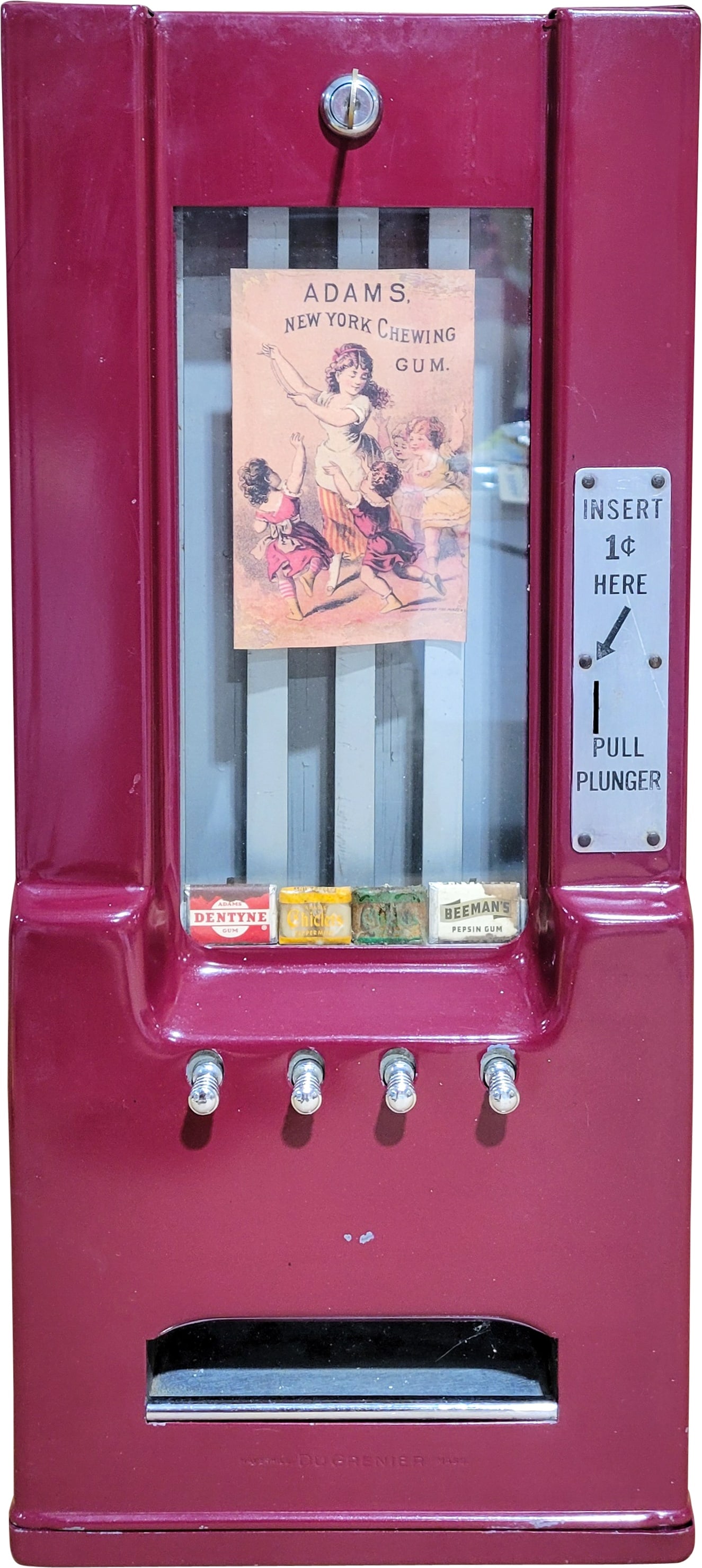 Restored DuGrenier Adams Gum 1 Cent Vending Machine (1 of 3)