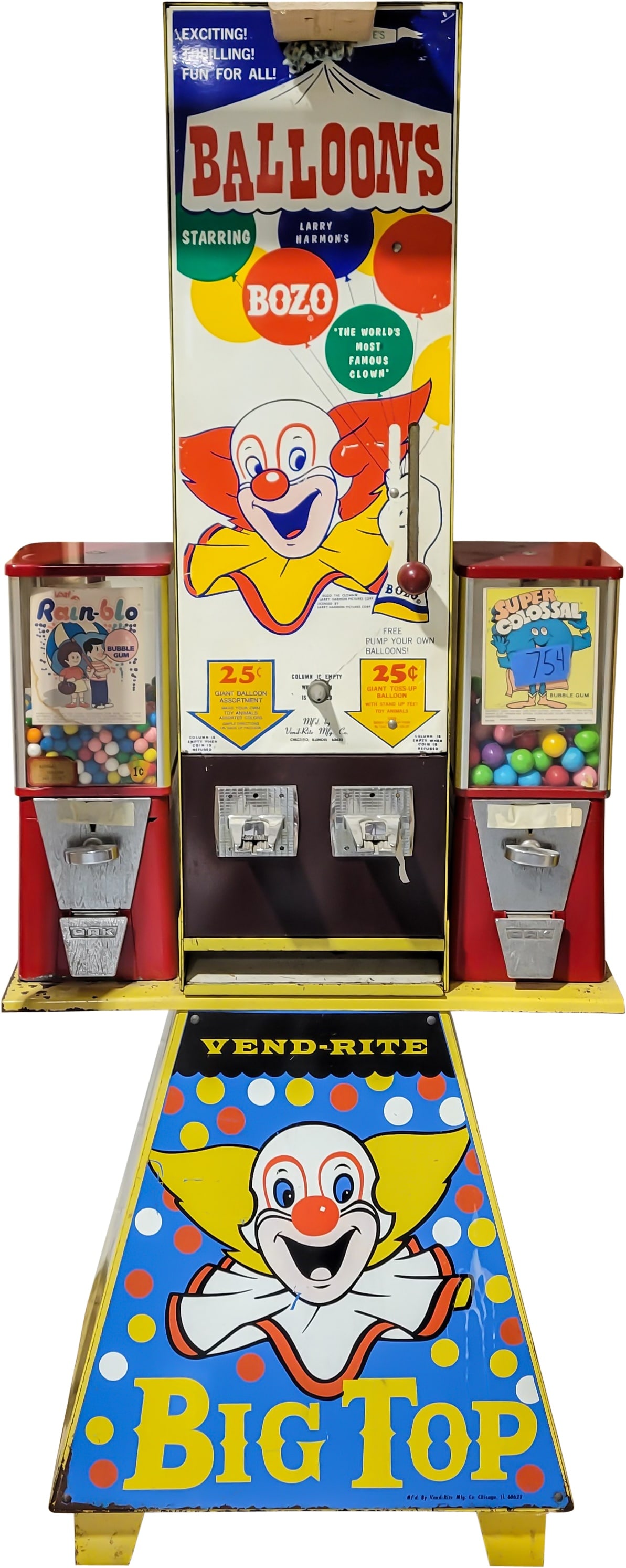 Big Top Vend-Rite Bozo Balloon Vending Machine (1 of 2)