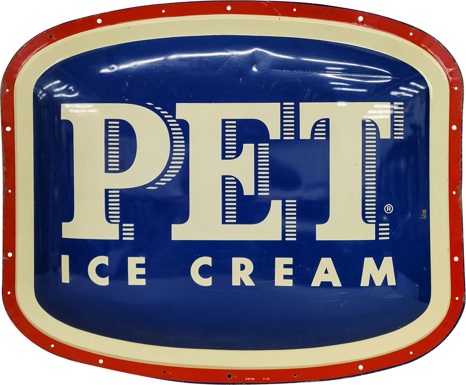 Pet Ice Cream Single Sided Tin Convex Dome Sign (1 of 3)