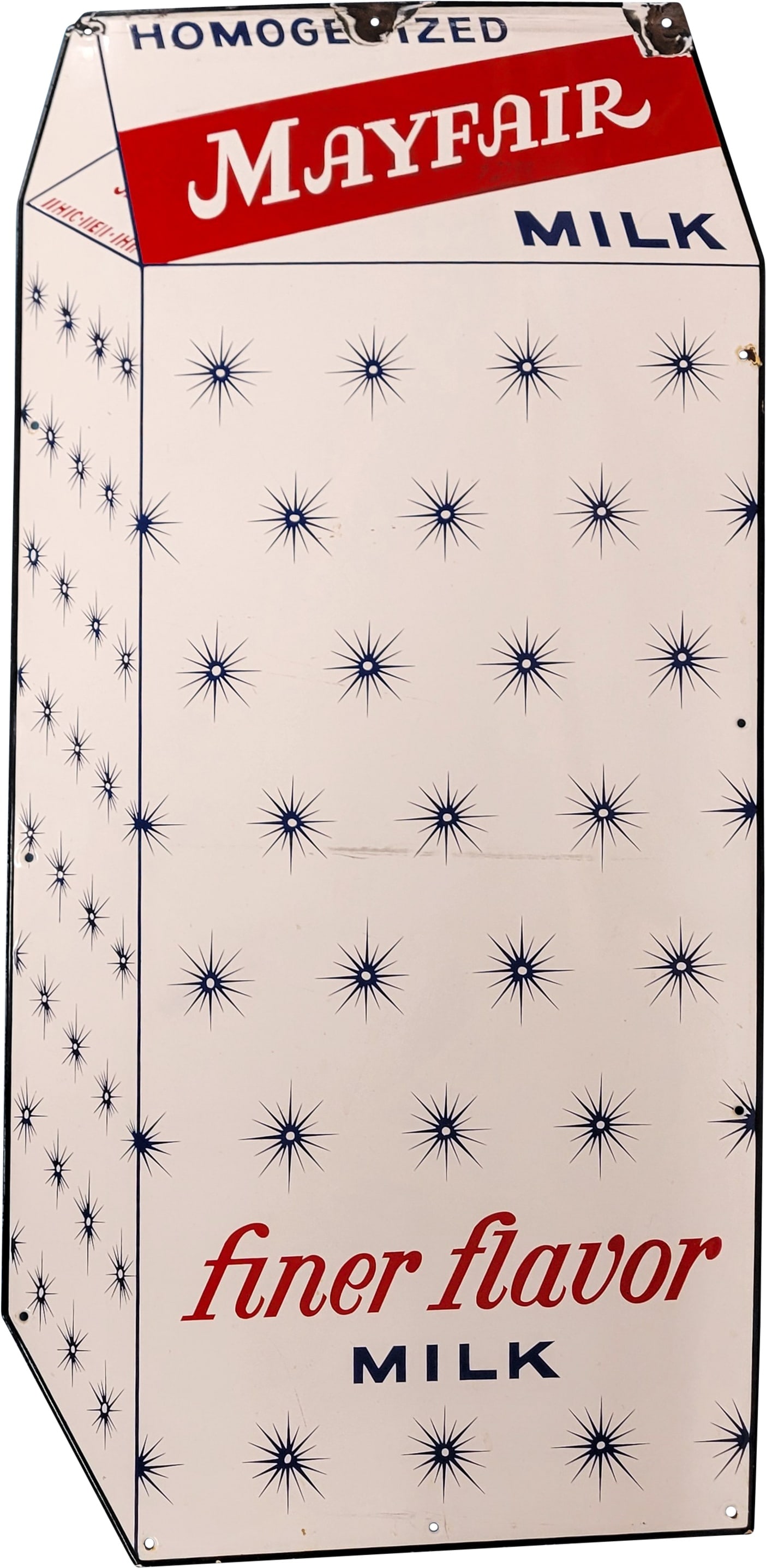 Mayfair Milk Single Sided Porcelain Sign (1 of 2)