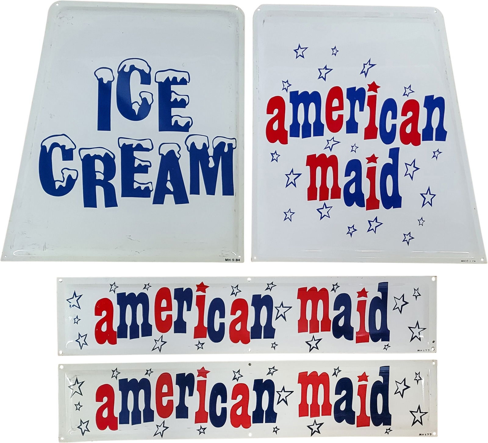 American Maid Ice Cream Single Sided Tin Signs (1 of 2)