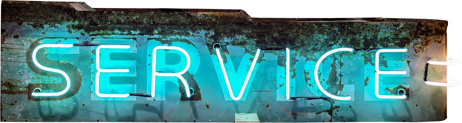 Service Horizontal 6' Double Sided Tin Factory Neon Sign (1 of 5)