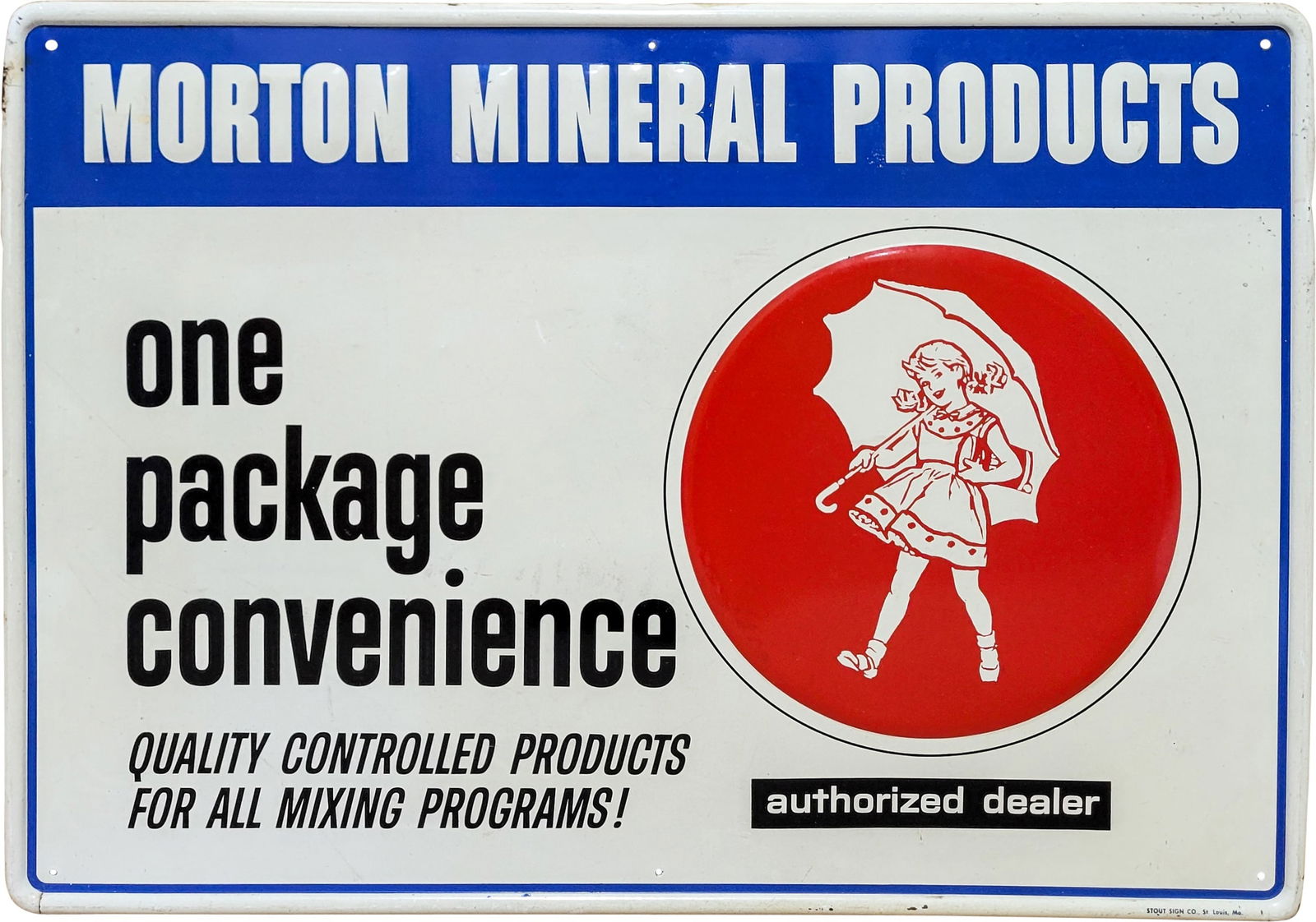 Morton Mineral Products Single Sided Tin Sign (1 of 2)