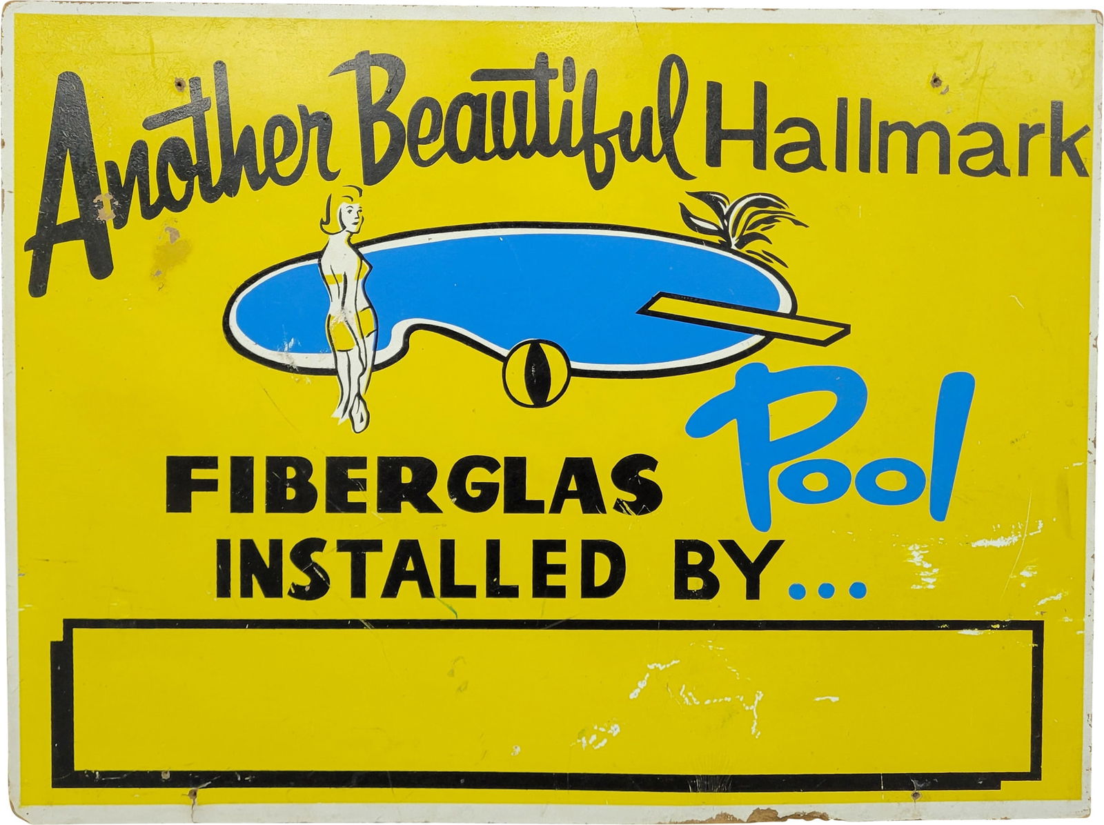 Hallmark Pool Masonite Sign (1 of 2)