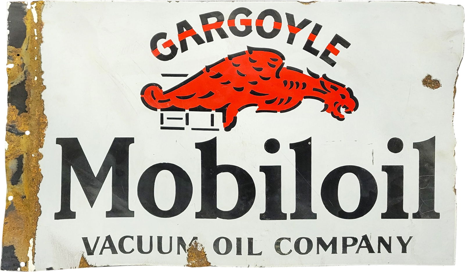 Mobiloil Gargoyle Double Sided Porcelain Sign (1 of 2)