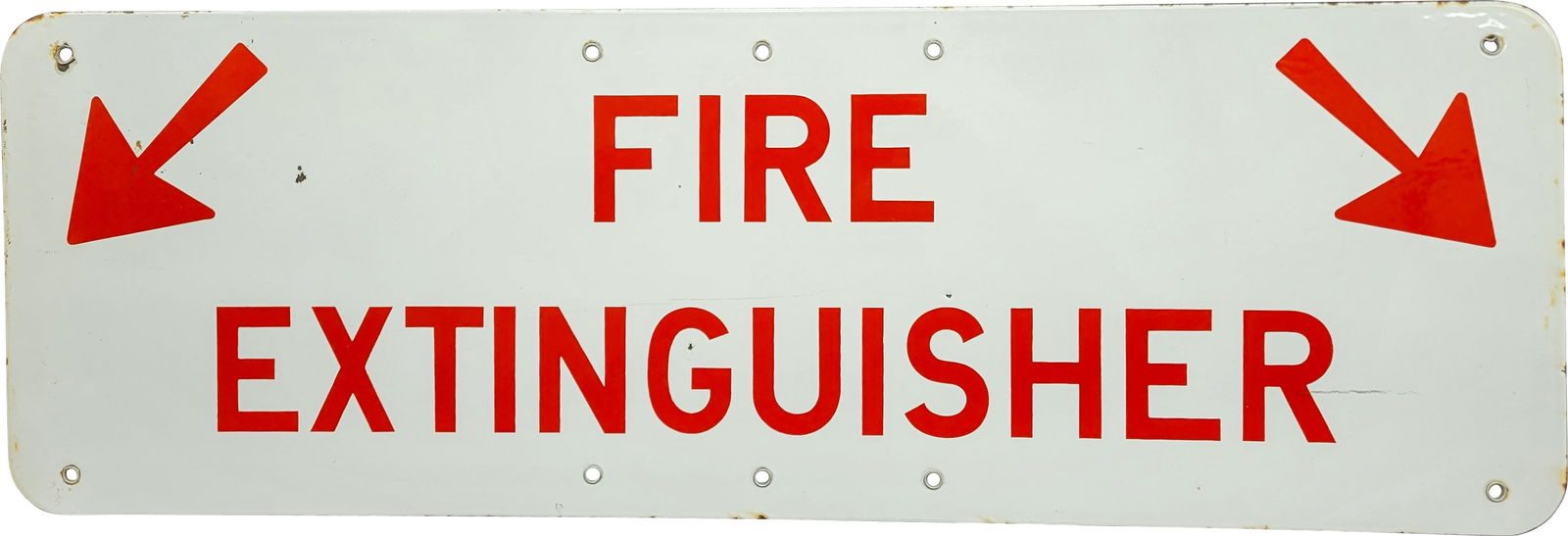 Fire Extinguisher 36" Double Sided Porcelain Sign w/ Arrows (1 of 2)