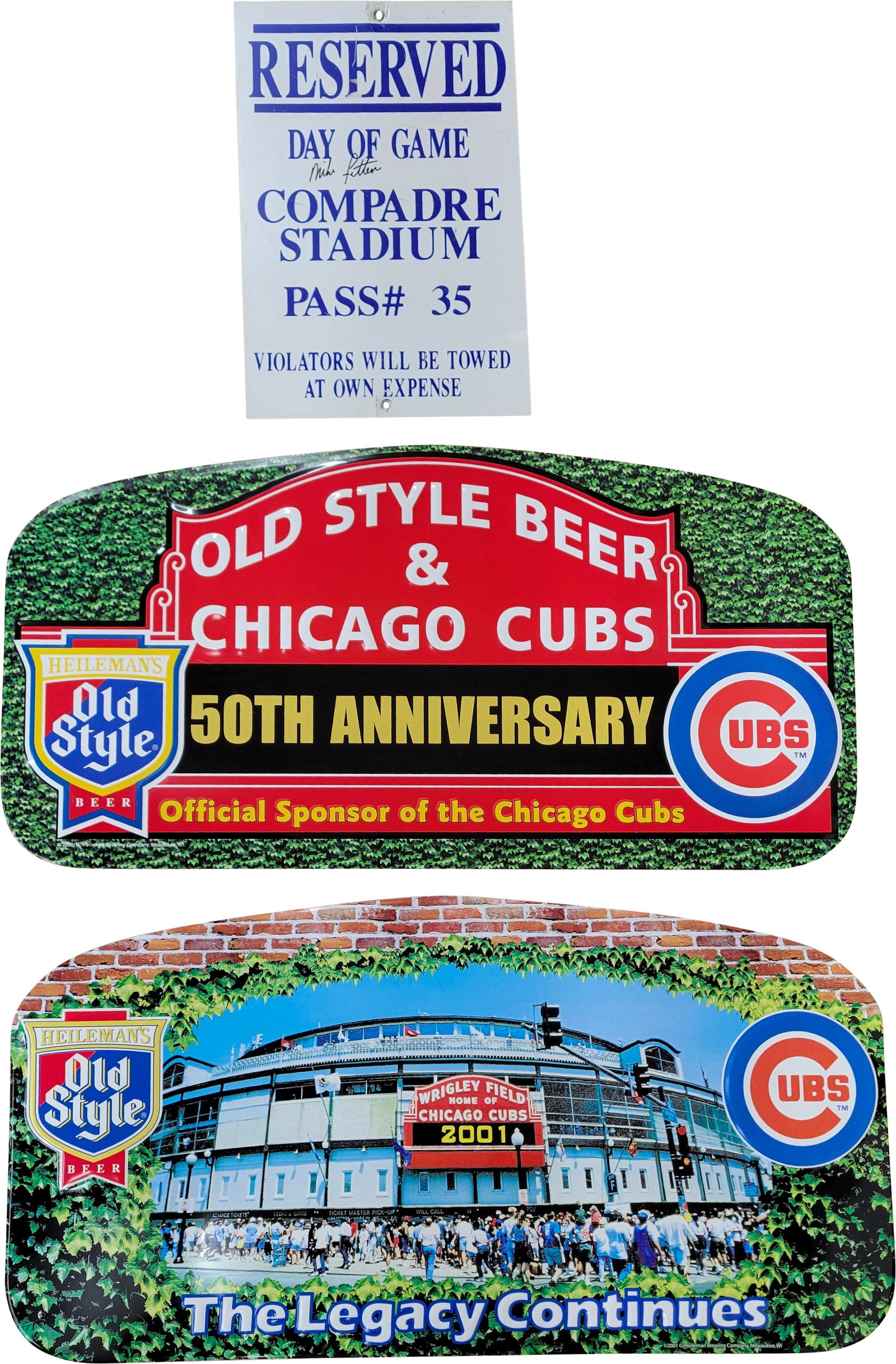 Old Style Beer and Chicago Cubs Signs (1 of 4)