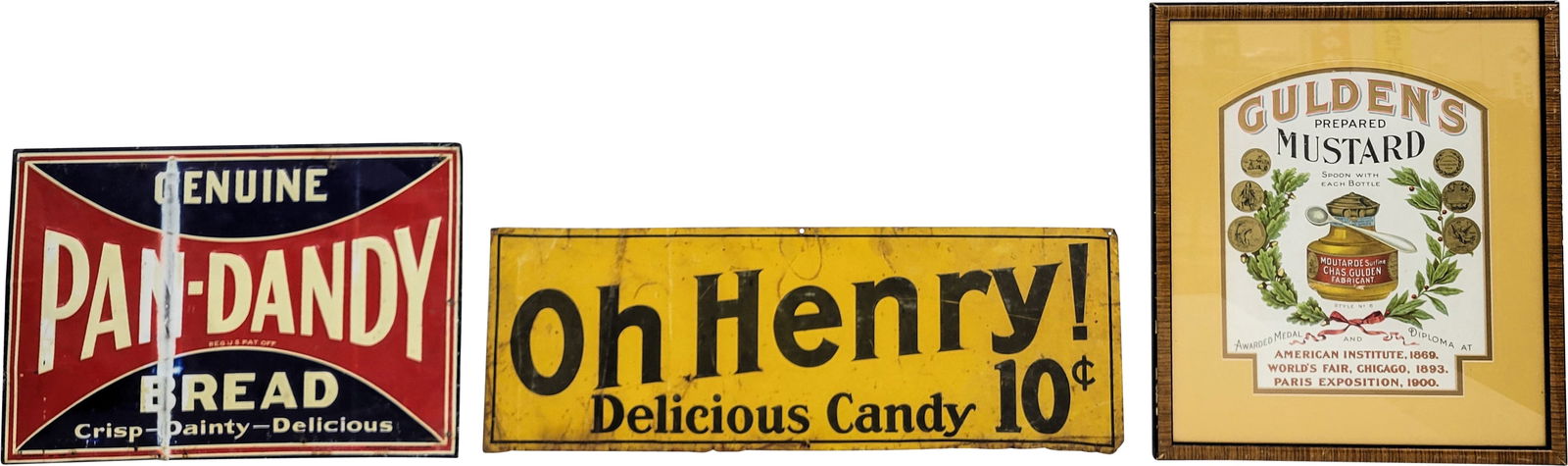 Oh Henry, Pan-Dandy, and Gulden's Mustard Signs (1 of 3)