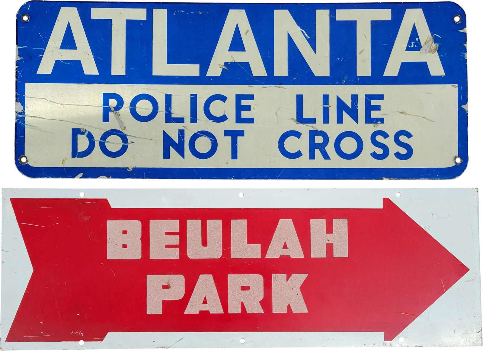 Lot of 2 Reflective Lettering Signs (1 of 2)
