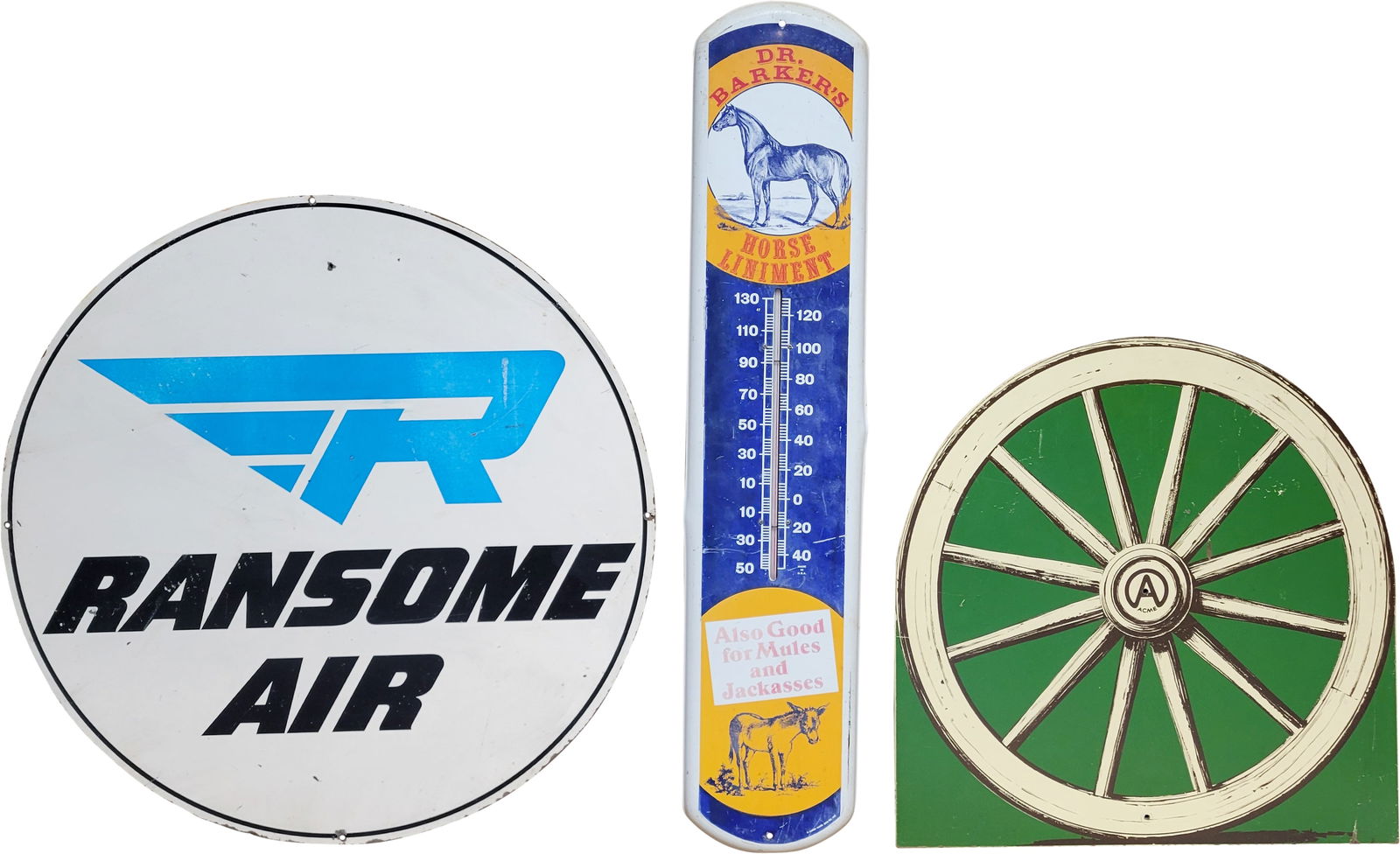 Dr. Barker's Thermometer and misc. signs (1 of 2)