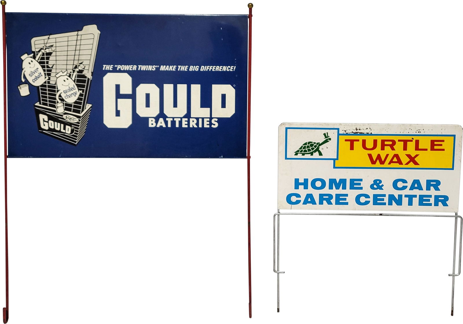Gould Batteries and Turtle Wax Rack Signs (1 of 4)