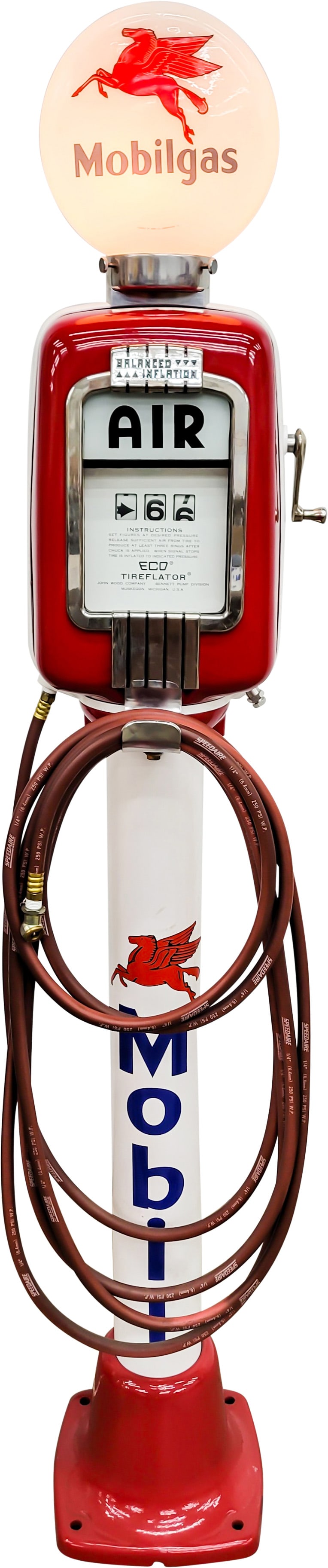 Eco Tireflator Model 97 Restored With Globe on Stand Mobilgas (1 of 4)