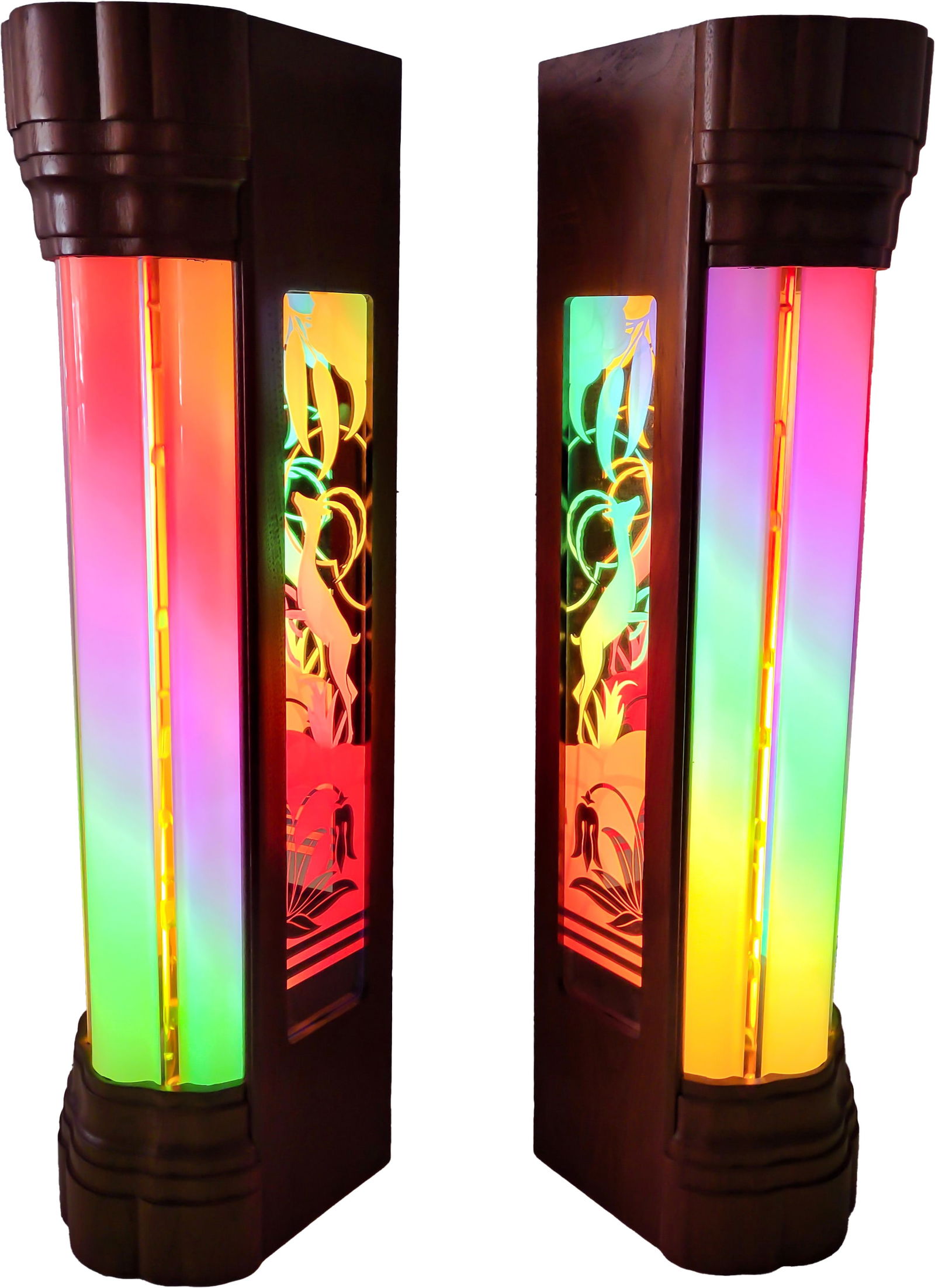 Pair of Antique Apparatus/Rockola Bubbler Tower Speakers (1 of 11)