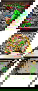 1980 Game Plan Lizard Pinball Machine: The "Pinball Lizard" is a solid-state pinball machine released by Game Plan Inc. in 1980. It features a fantasy theme with two flippers, two pop bumpers, and multiple drop target banks. It was one of