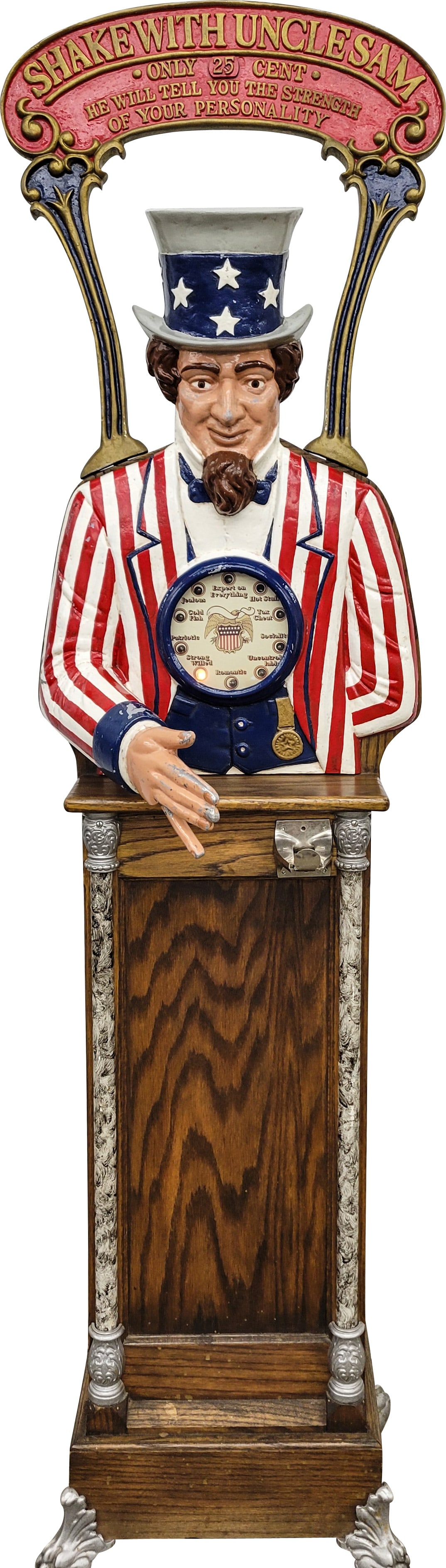 Shake With Uncle Sam 25 Cent Coin Op Strength Personality Game (1 of 6)
