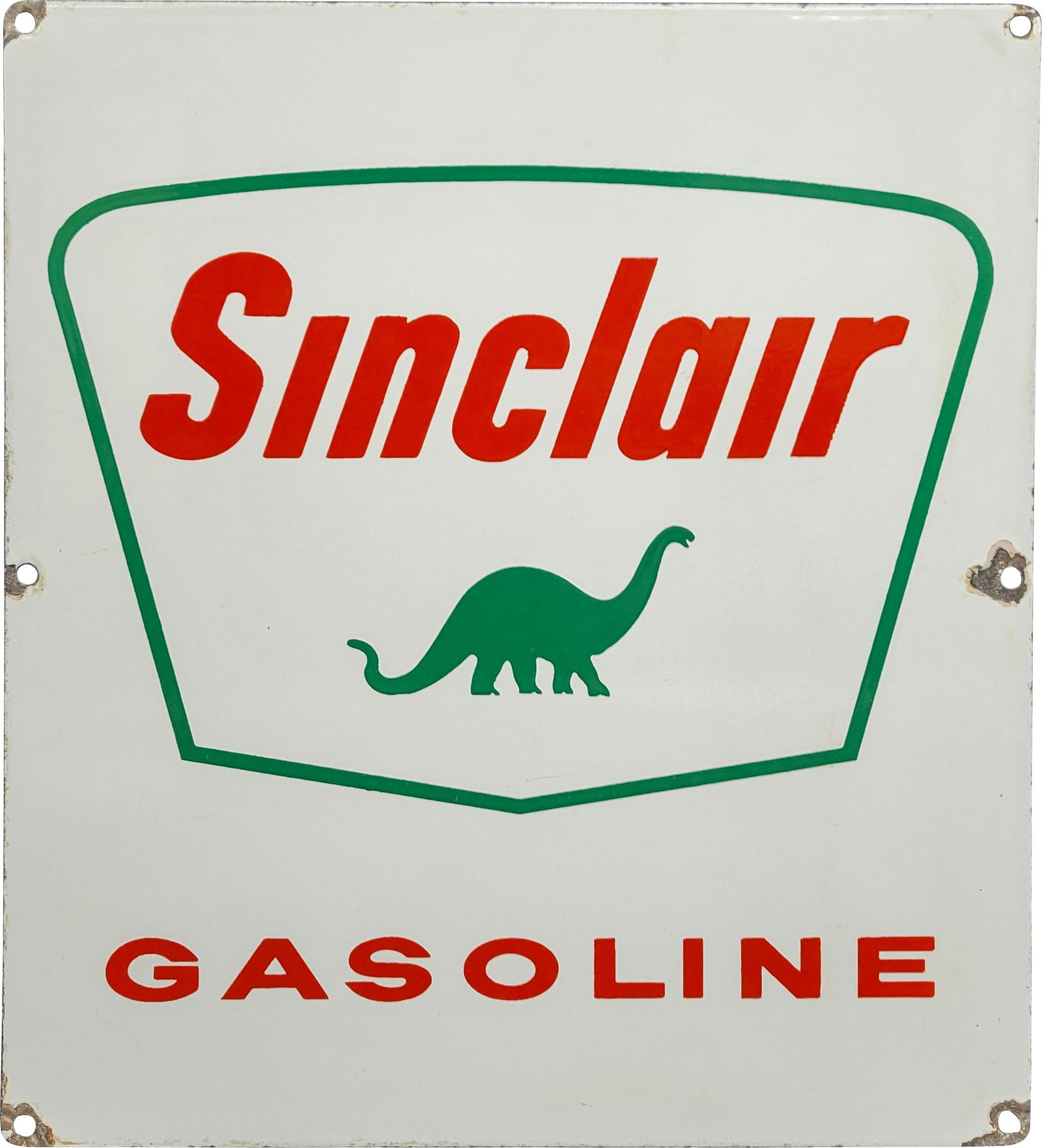 Sinclair Gasoline Single Sided Porcelain Pump Plate AGE UNKNOWN (1 of 2)