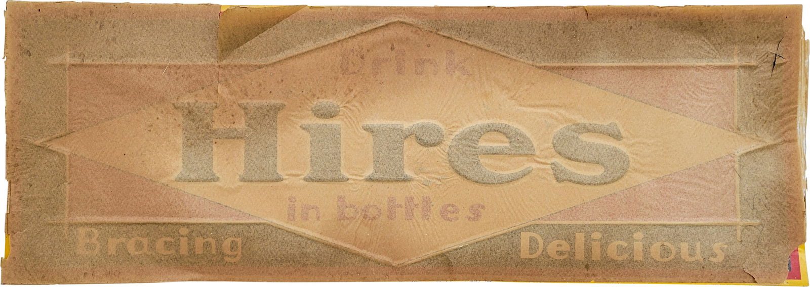 Outstanding New Old Stock Hires Root Beer in Bottles Emb. Single Sided Tin Sign (1 of 2)