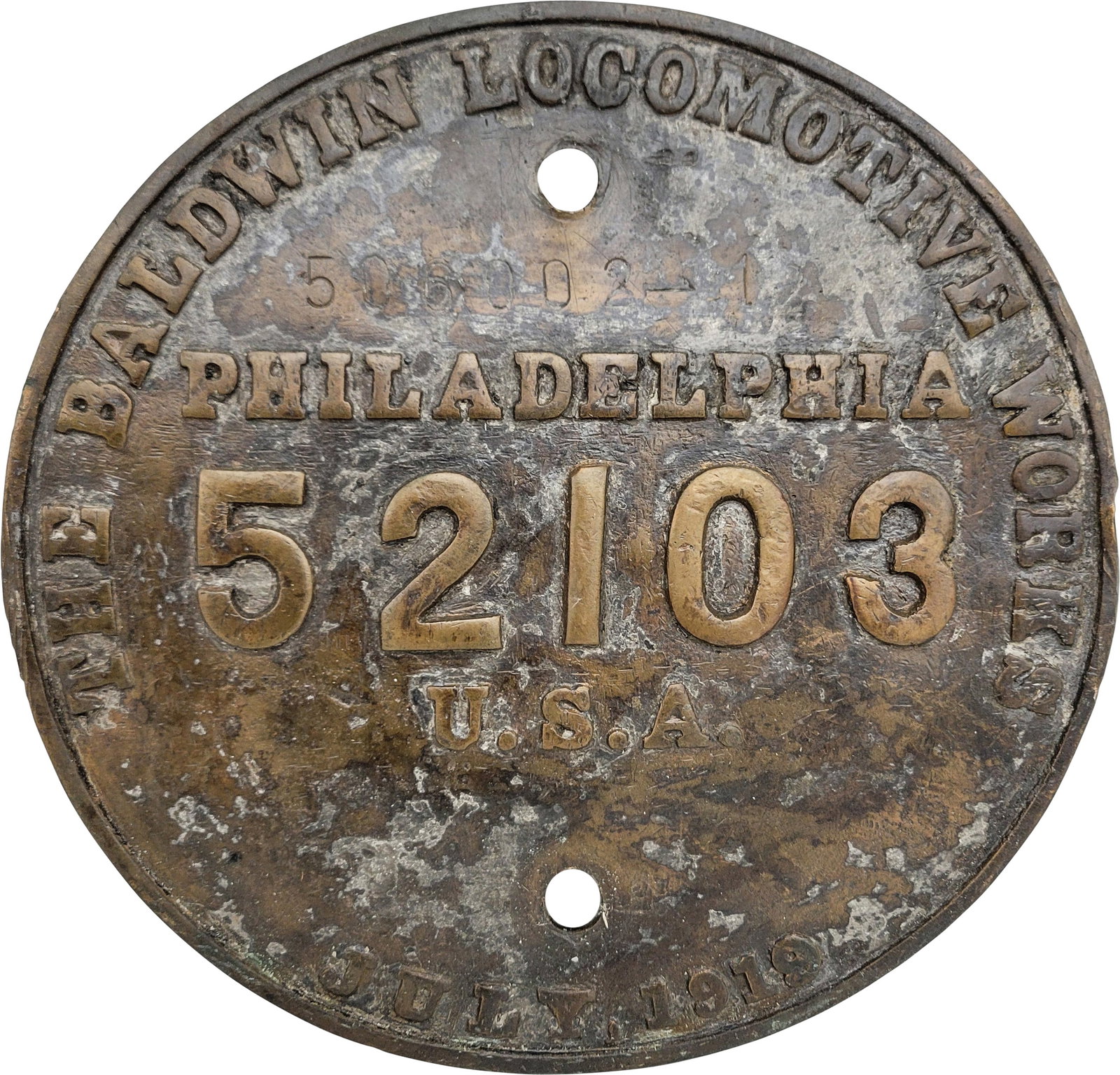 1919 Baldwin Locomotive Works Builders Plate (1 of 4)