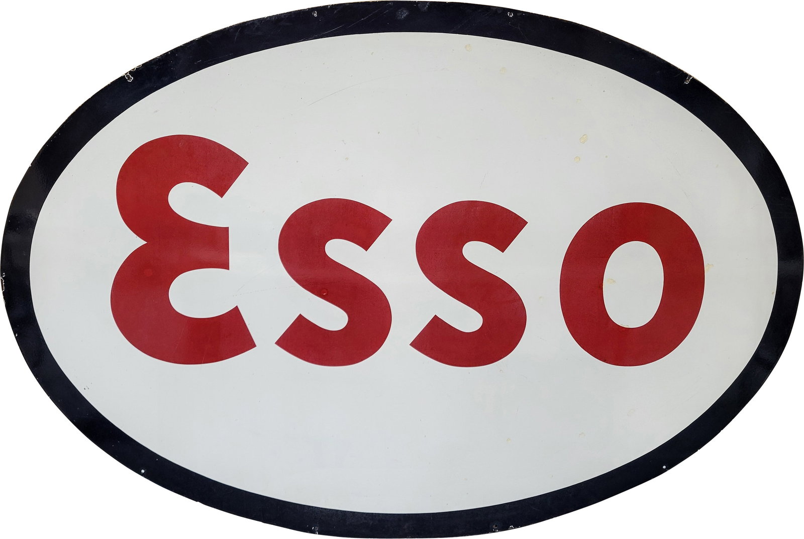 Esso Gasoline Service Station 7' Double Sided Porcelain ID Sign (1 of 2)