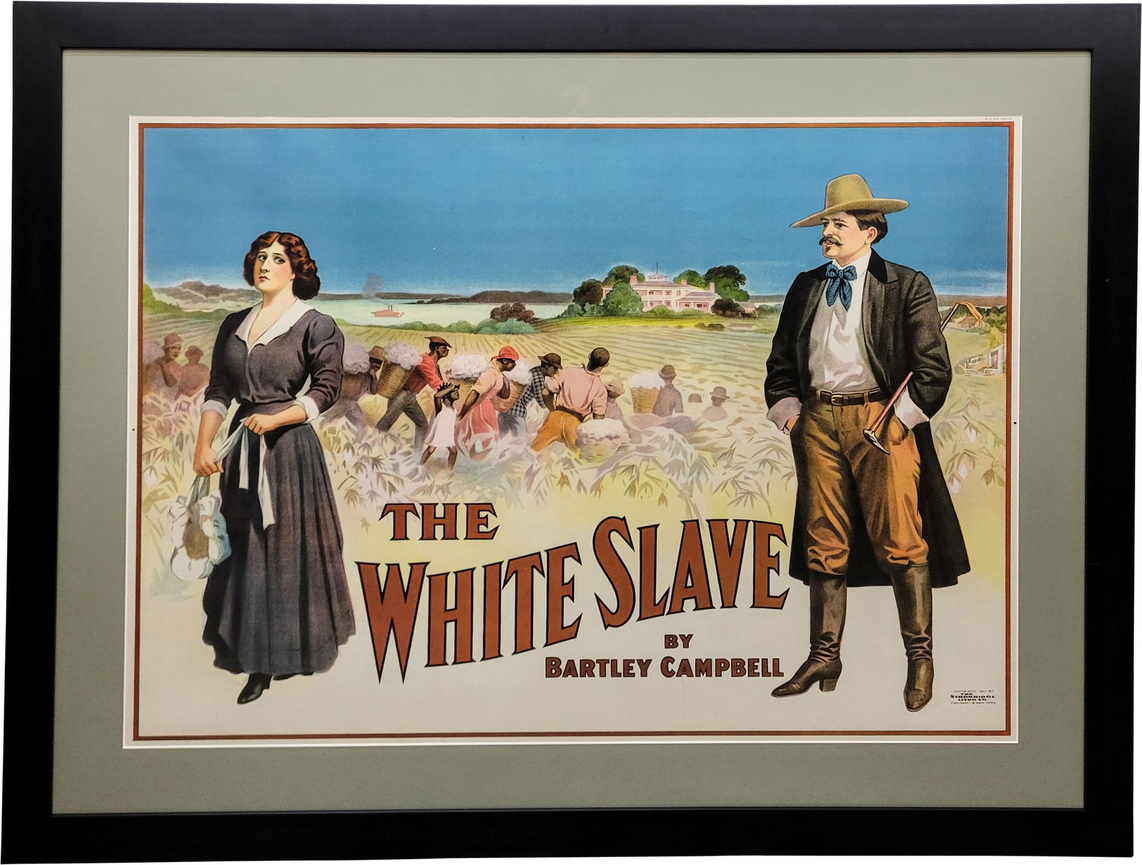 1911 The White Slave by Bartley Campbell Framed Advertising Poster (1 of 2)