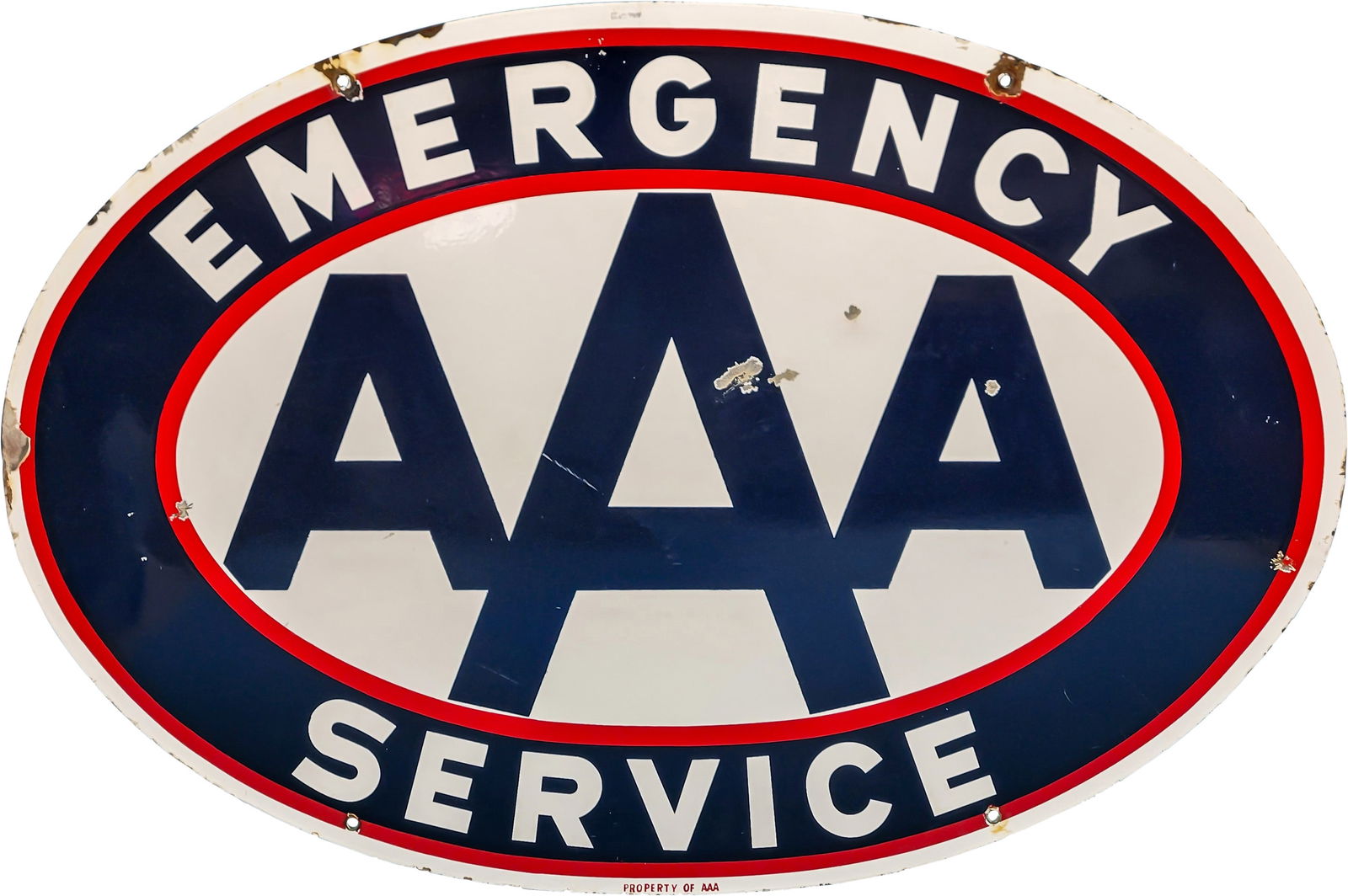 AAA Emergency Service Double Sided Porcelain Sign (1 of 2)
