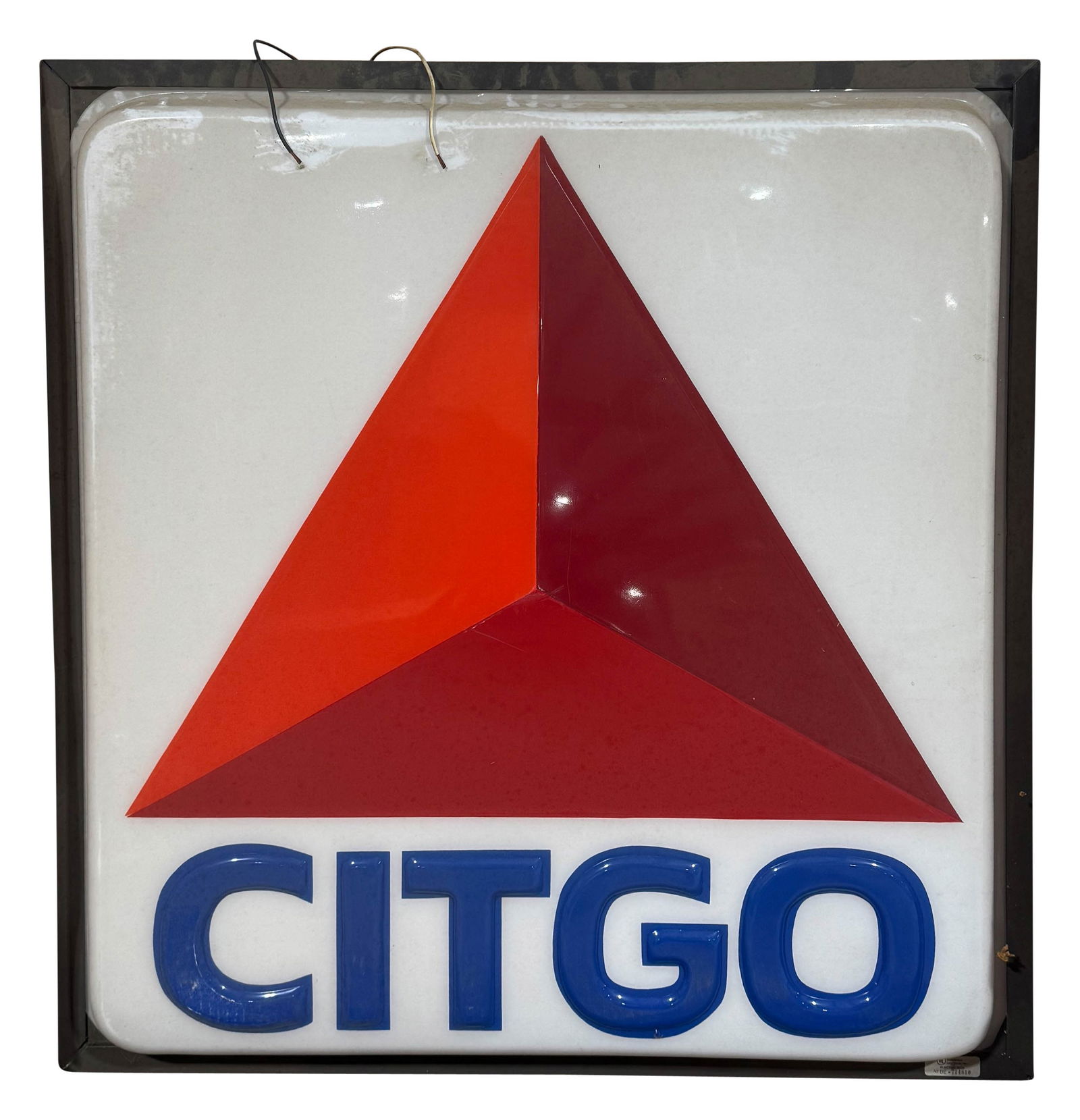 NOS Citgo Gasoline Single Sided Light Up Plastic Sign: 36" x 36" x 7" NOS (new old stock) Citgo Gasoline plastic light up sign. New in the box. Plug has never been installed. Single sided.