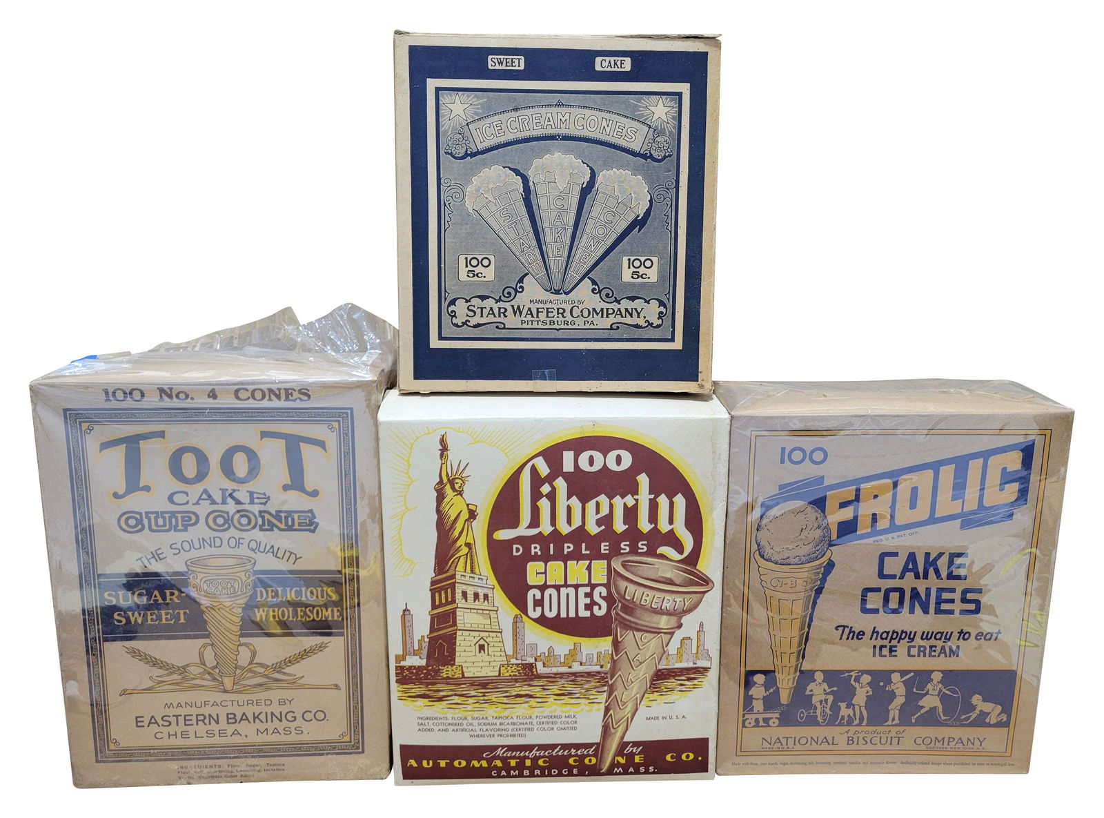 Frolic, Toot, and Liberty Ice Cream Cones Display Boxes (1 of 2)
