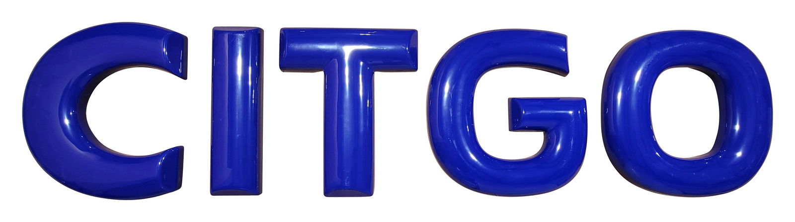 24" Plastic Citgo Letters: Lot includes a set of 24" plastic Citgo letters in unused condition with high shine. The set comes with hardware and original box.