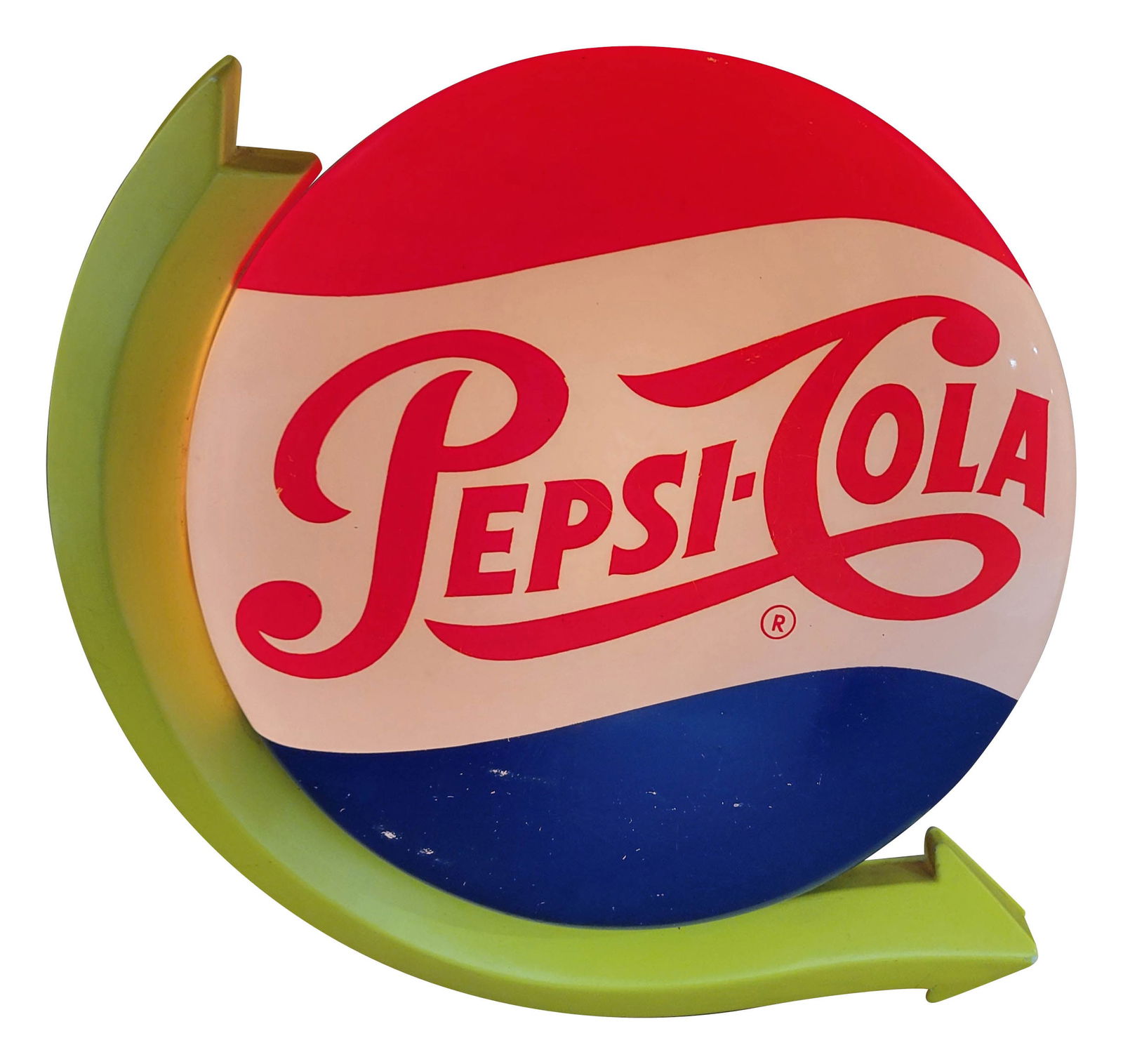 Pepsi Cola Lighted Plastic Counter Top Sign With Arrow (1 of 2)
