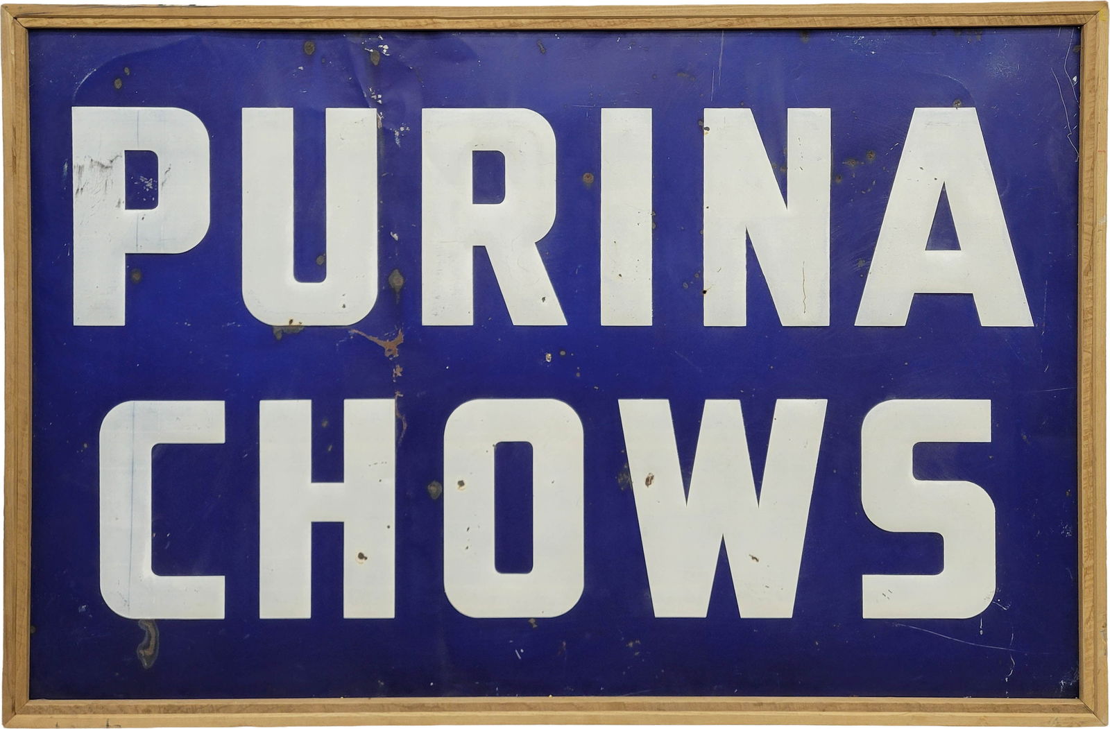 Purina Chows Embossed Single Sided Porcelain Sign In Frame (1 of 2)