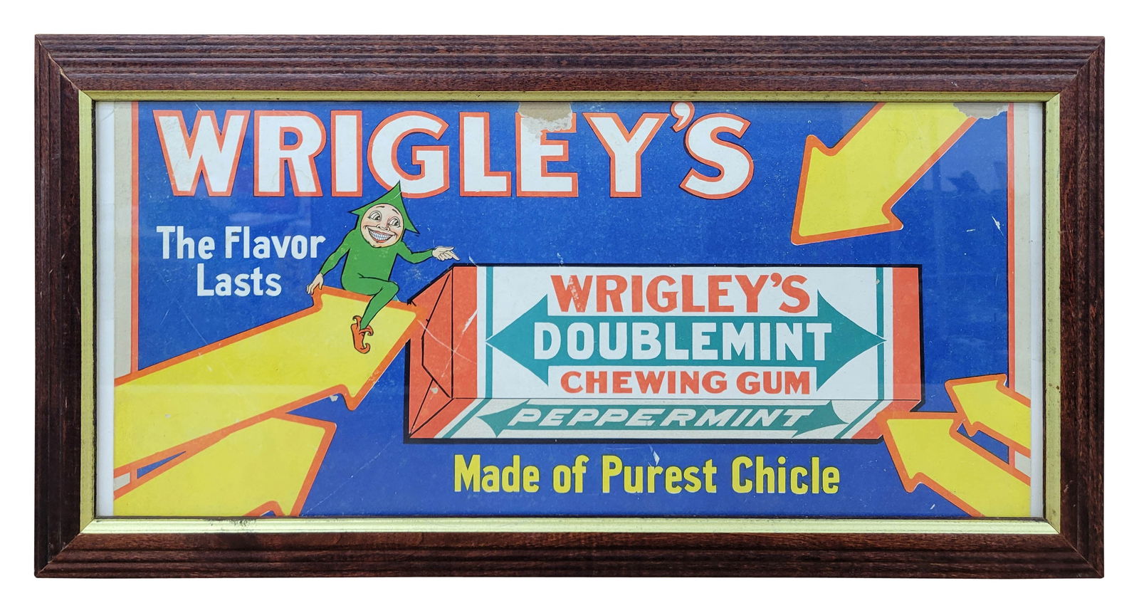 Wrigley's Doublemint Chewing Gum Framed Paper Advertising (1 of 2)