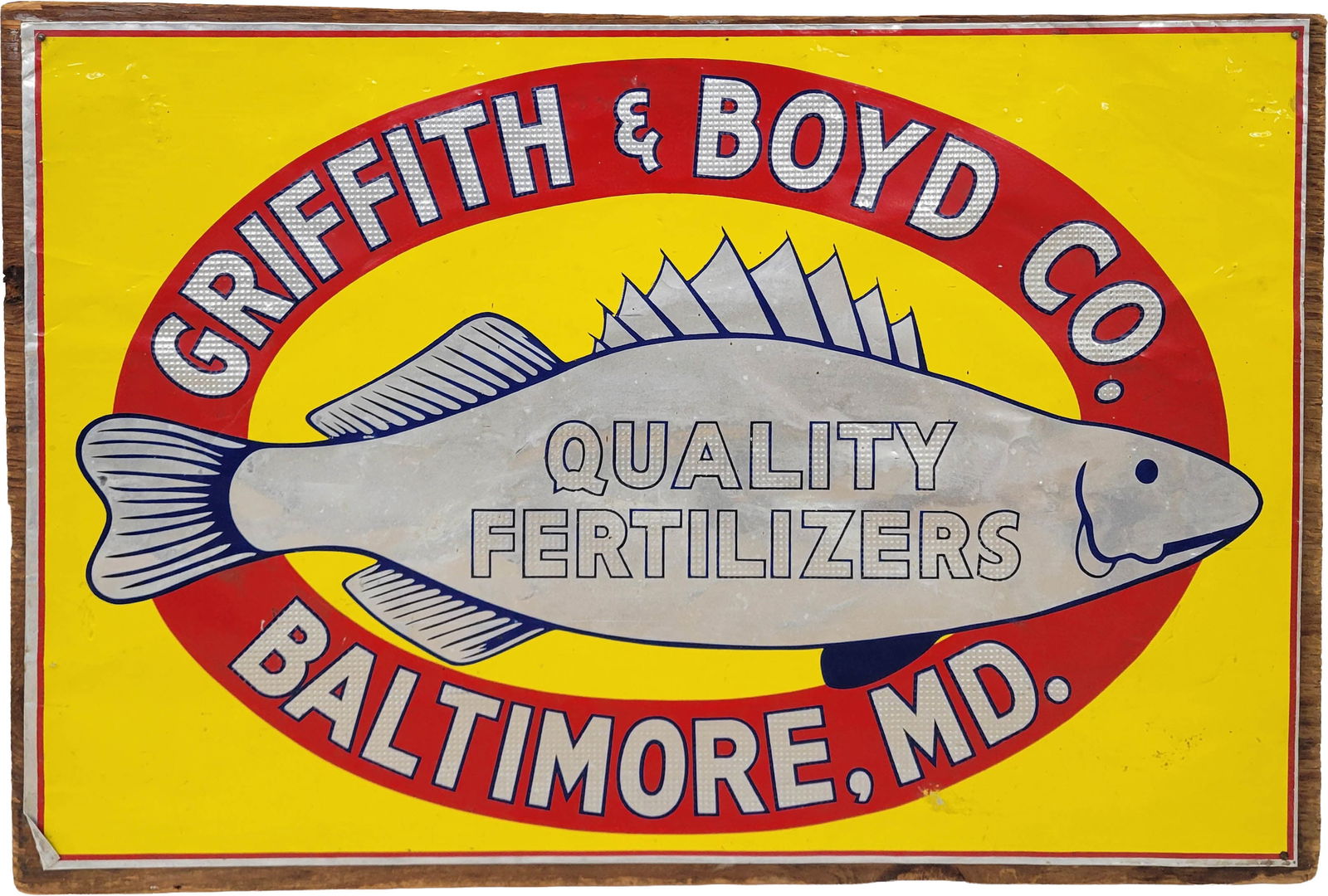 Griffith and Boyd Co. Quality Fertilizers Baltimore MD Tin Sign (1 of 2)