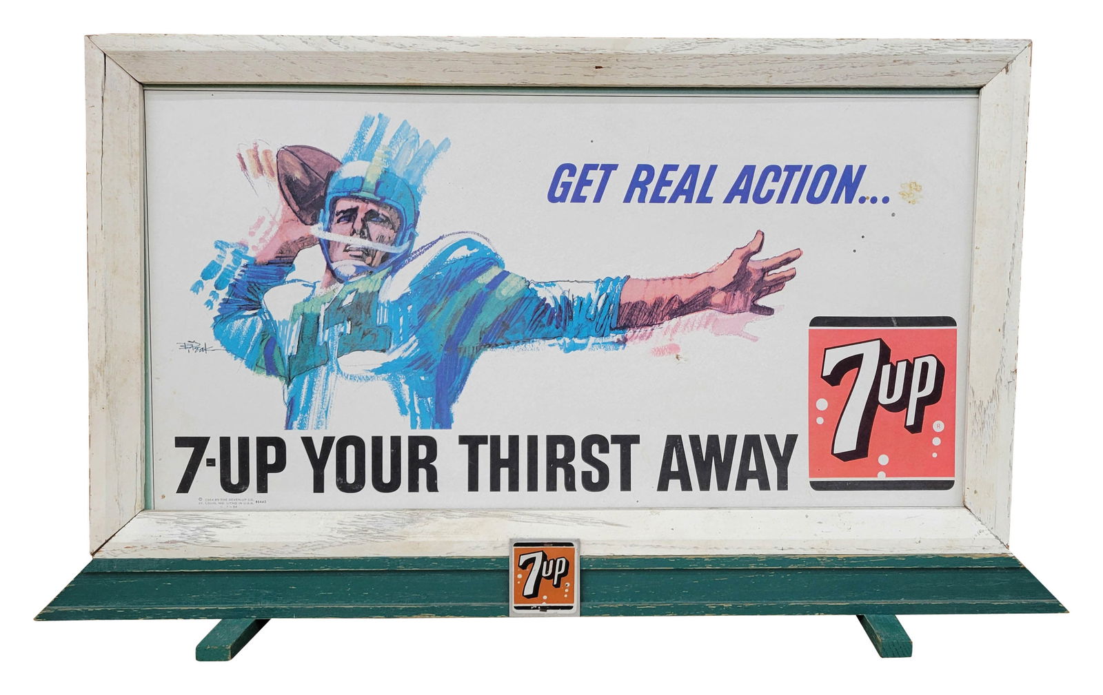 1964 7 Up Double Sided Miniature Billboard Sign (1 of 2)