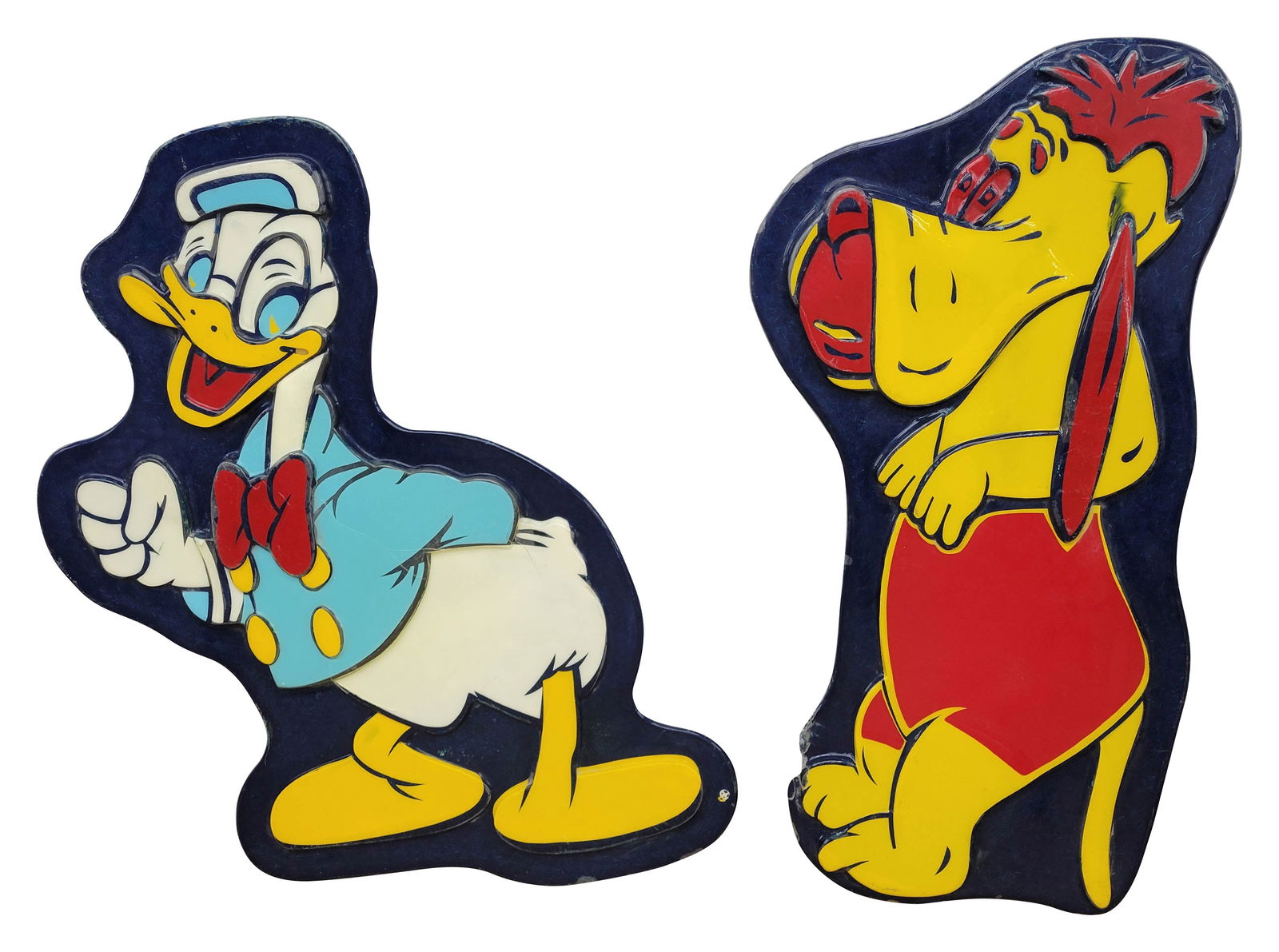 Donald Duck and Droopy Embossed Cartoon Characters (1 of 2)