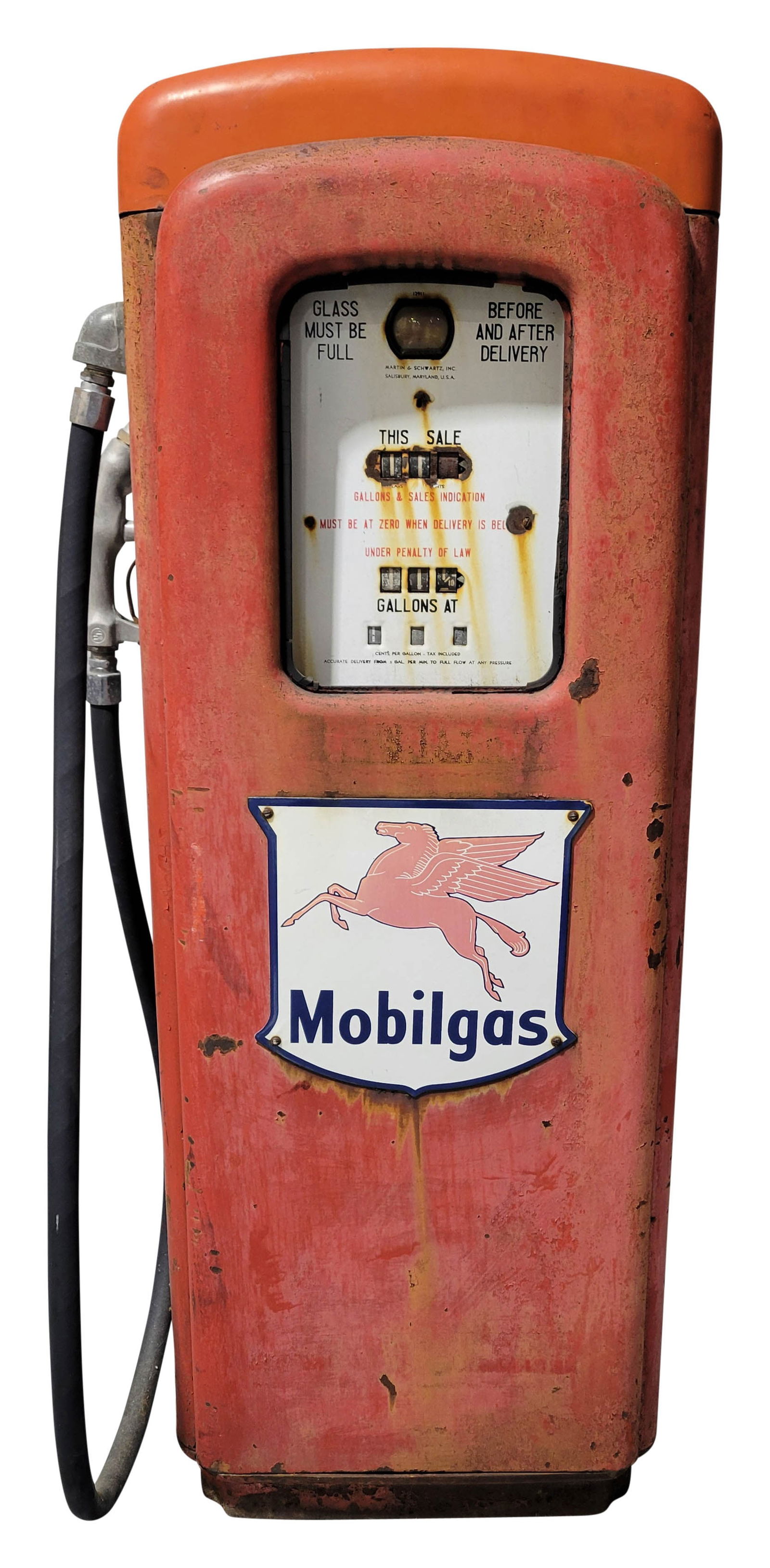 Martin & Schwartz Computing Mobil Gas Pump Unrestored (1 of 4)