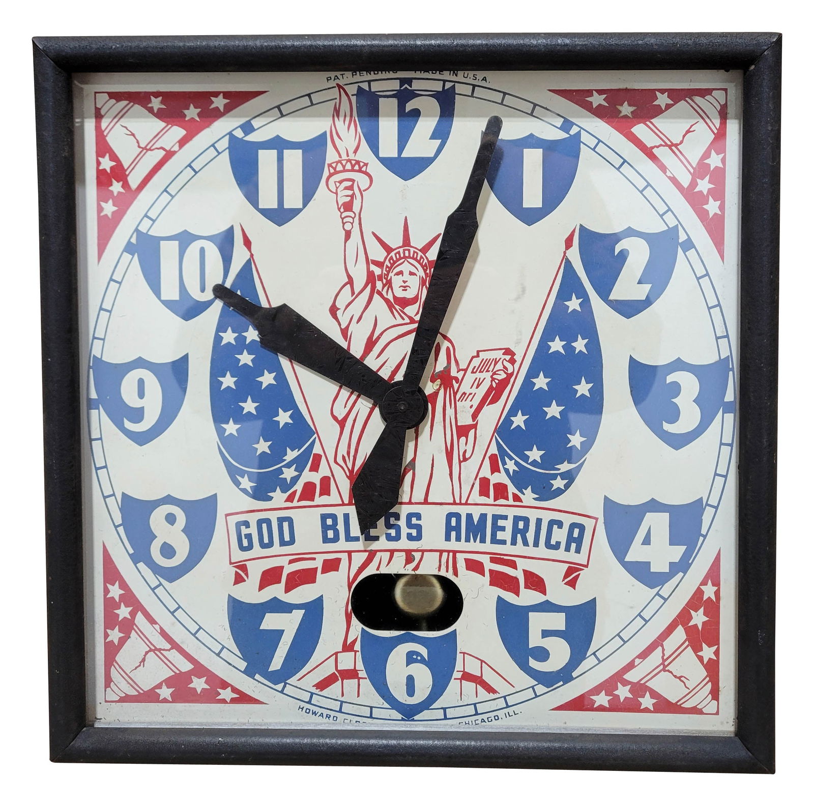Howard Clock Corp. God Bless America Clock (1 of 2)