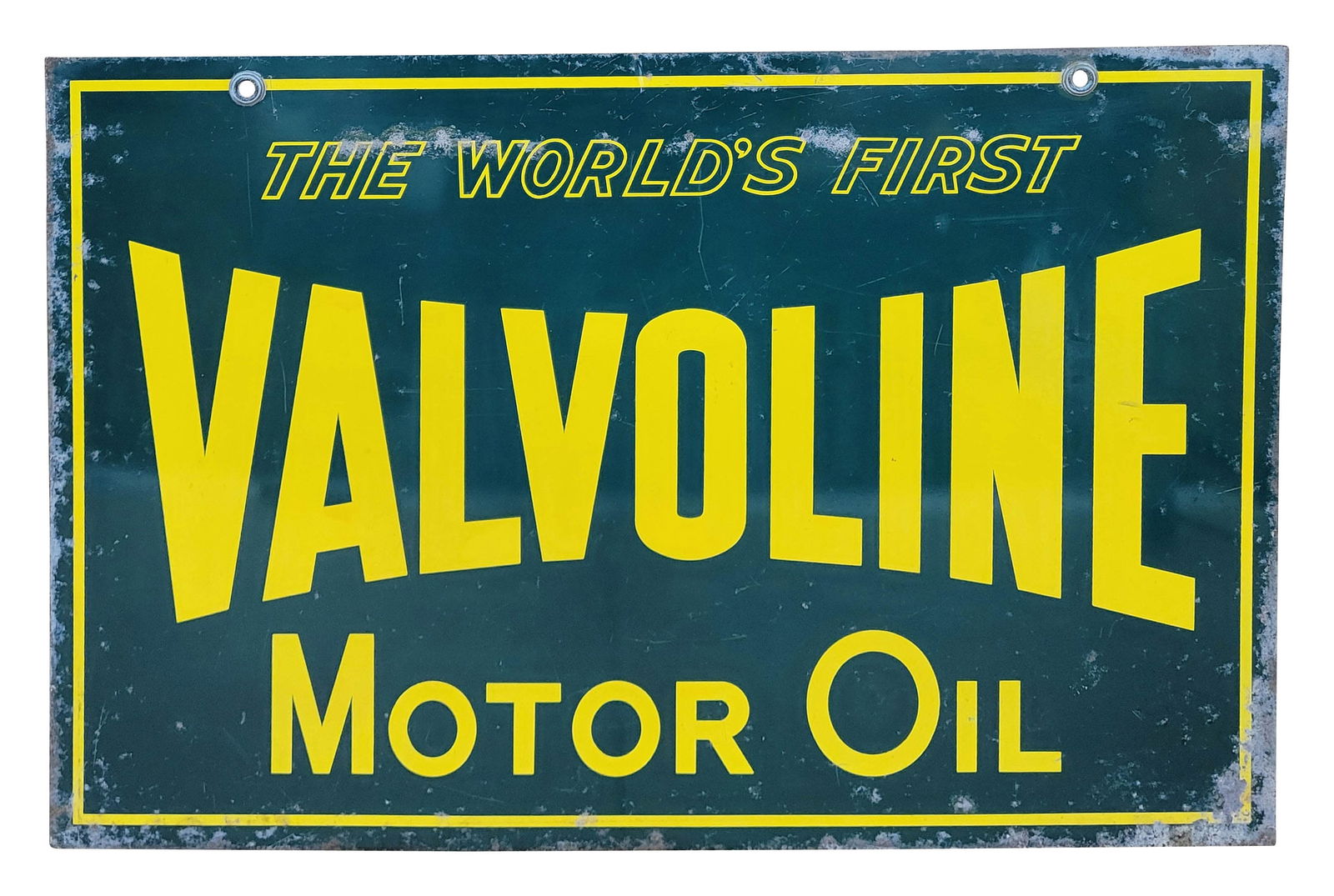 The World's First Motor Oil Valvoline Double Sided Tin Sign (1 of 2)