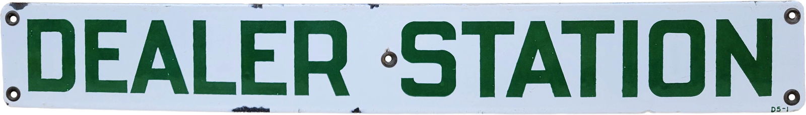 Dealer Station Single Sided Porcelain Sign (1 of 2)