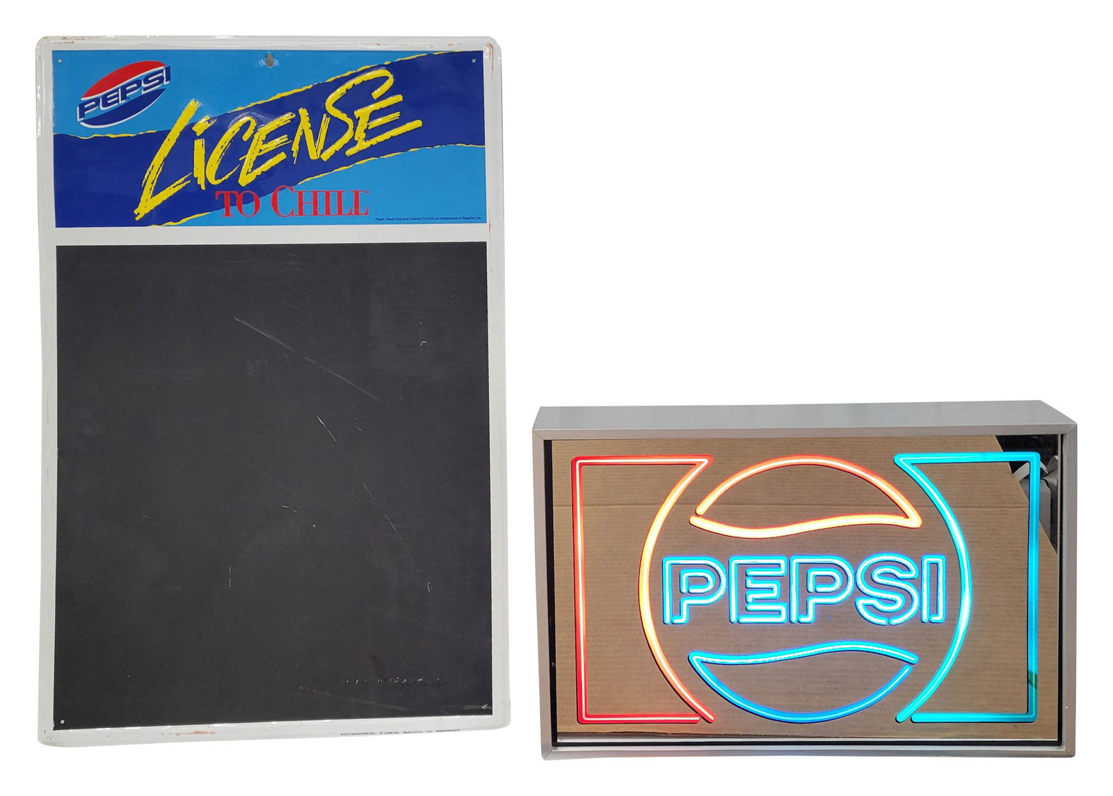 Pepsi License To Chill Menu Board and Pepsi Mirror Light (1 of 3)