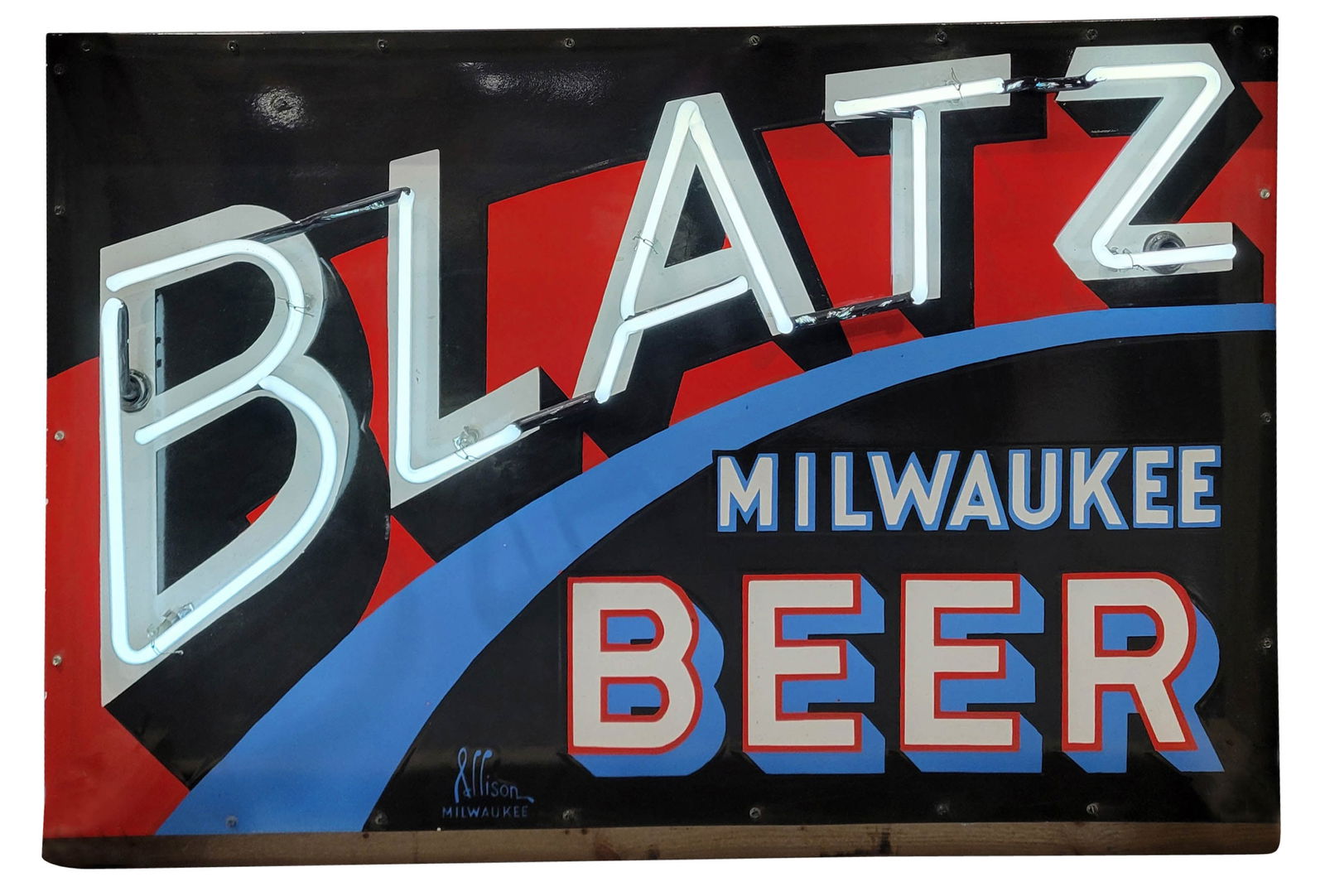 Blatz Milwaukee Beer SSP Factory Neon Sign (1 of 3)