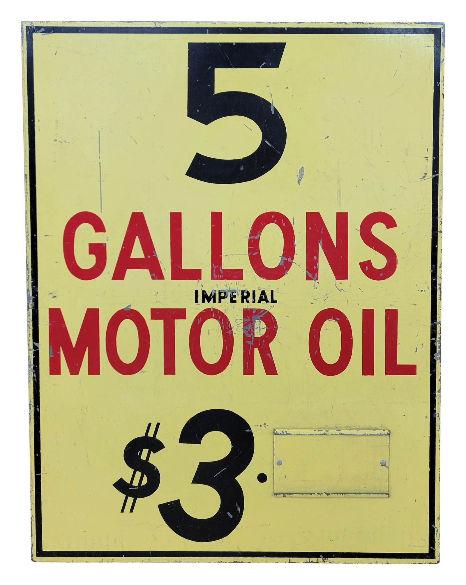 5 Gallons Imperial Motor Oil Price Sign (1 of 2)