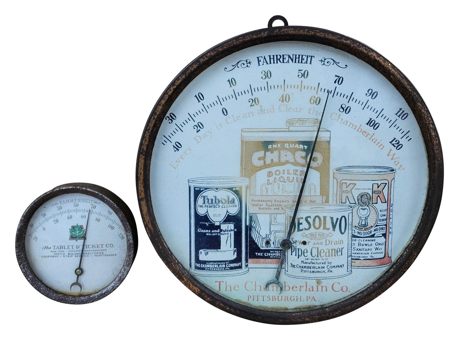 The Chamberlain Co., The Tablet and Ticket Co. Round Thermometers (1 of 4)
